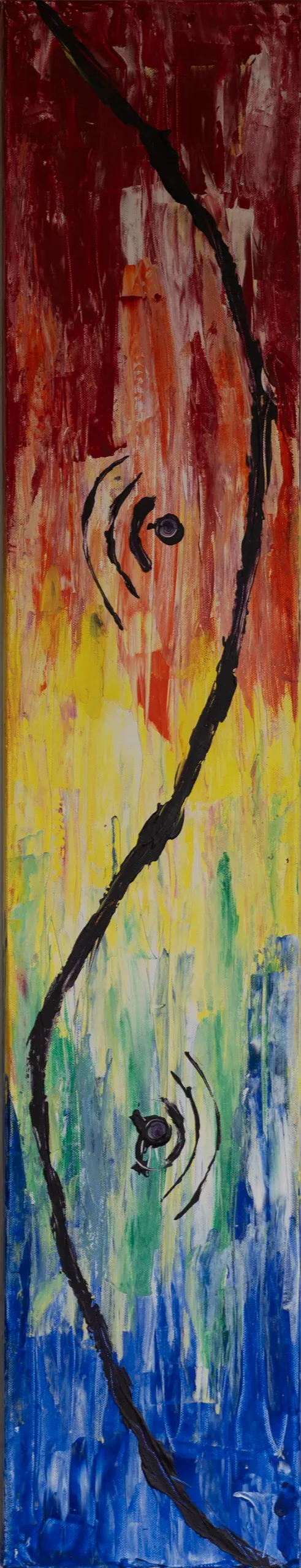 Connect, Acryl auf Leinwand, 20 × 100 cm