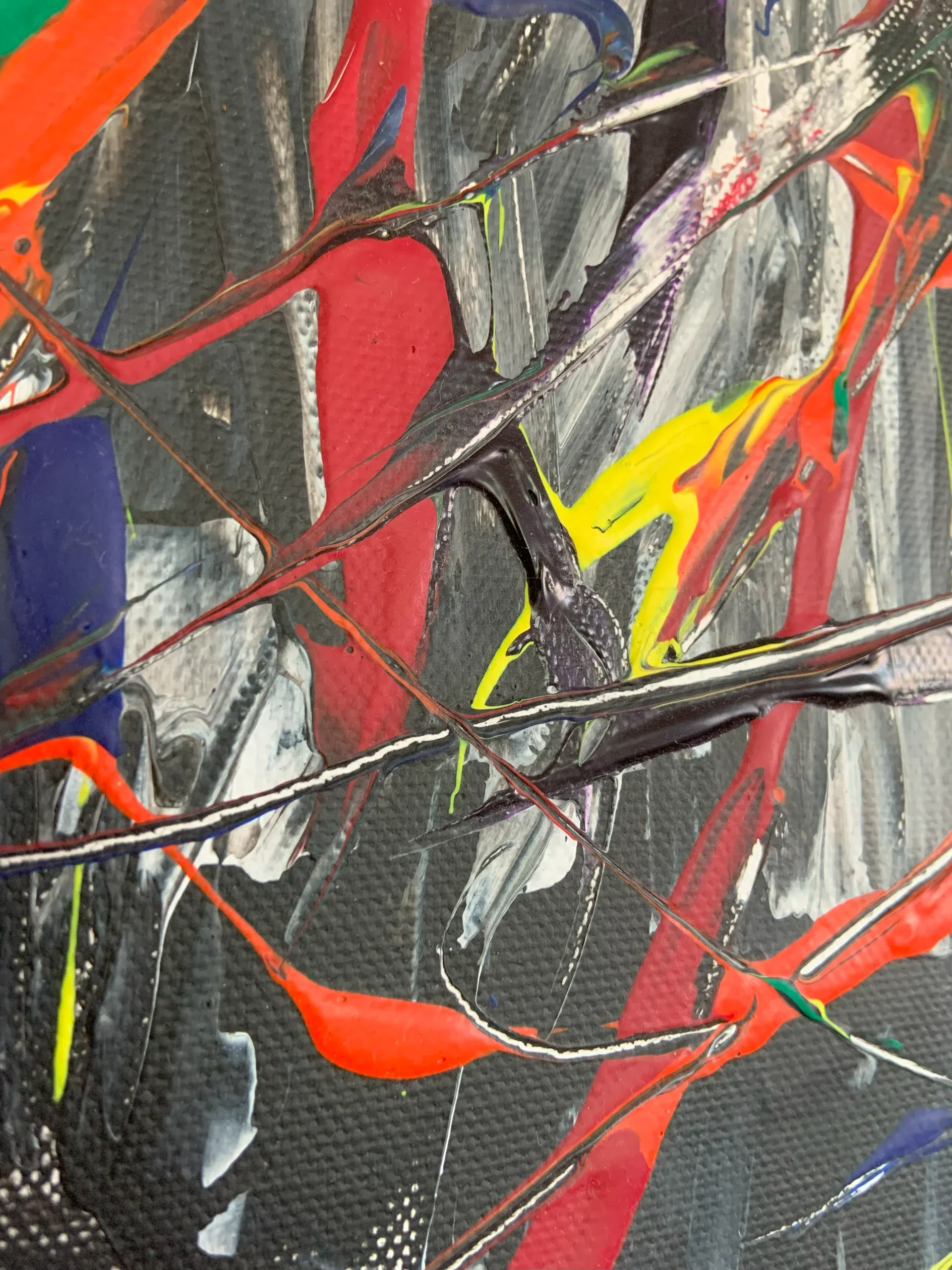 Blick, Acryl auf Leinwand, 30 × 30 × 1.6 cm, Detailaufnahme