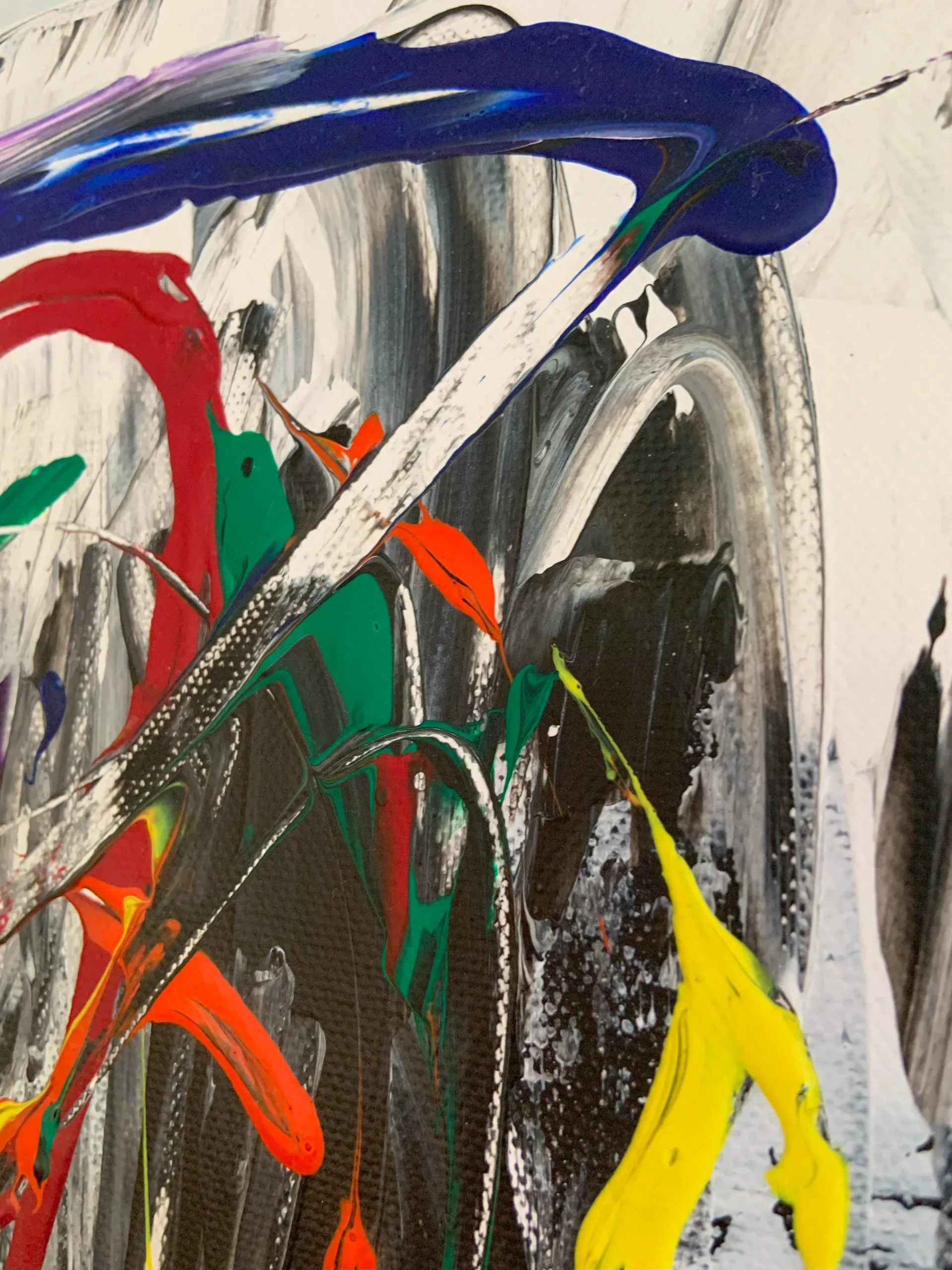 Blick, Acryl auf Leinwand, 30 × 30 × 1.6 cm, Detailaufnahme