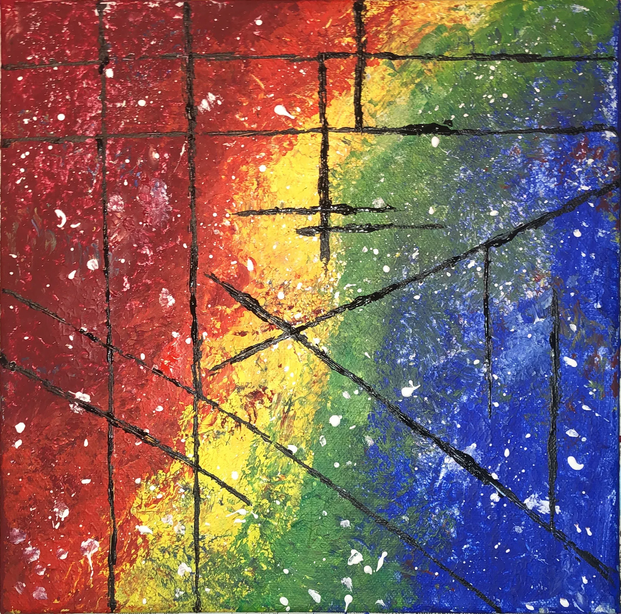 Sonnenbogen, Acryl auf Leinwand, 30 × 30 cm