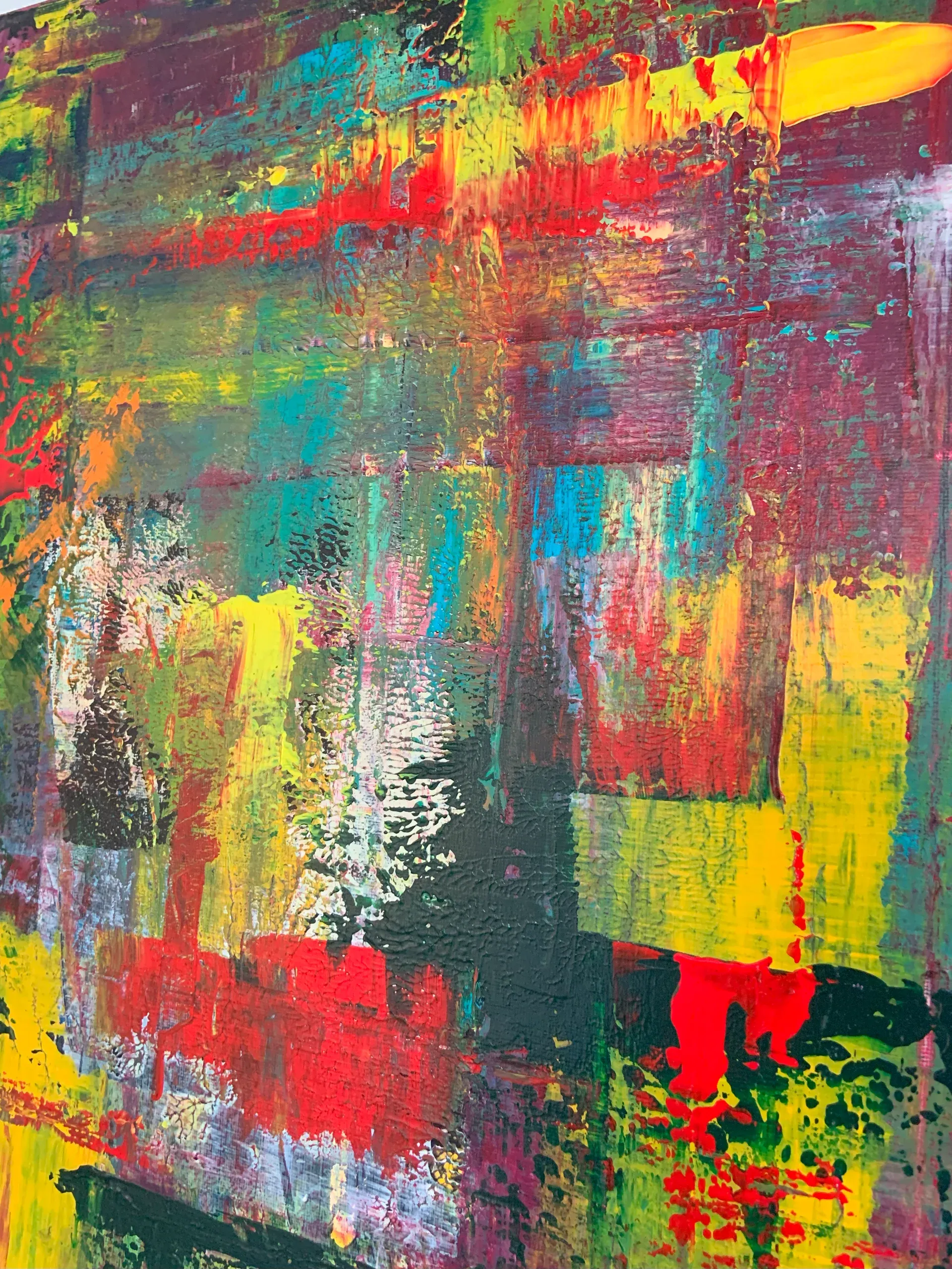 Aufmerksam, Acryl auf Leinwand, 60 × 80 × 1.6 cm, Detailaufnahme