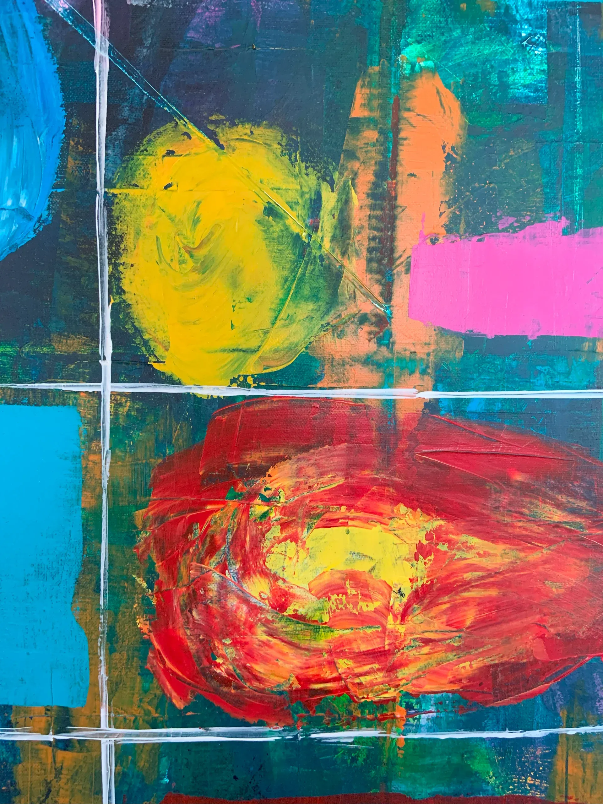 Metamorphise, Acryl auf Leinwand, 70 × 100 × 1.6 cm, Detailaufnahme
