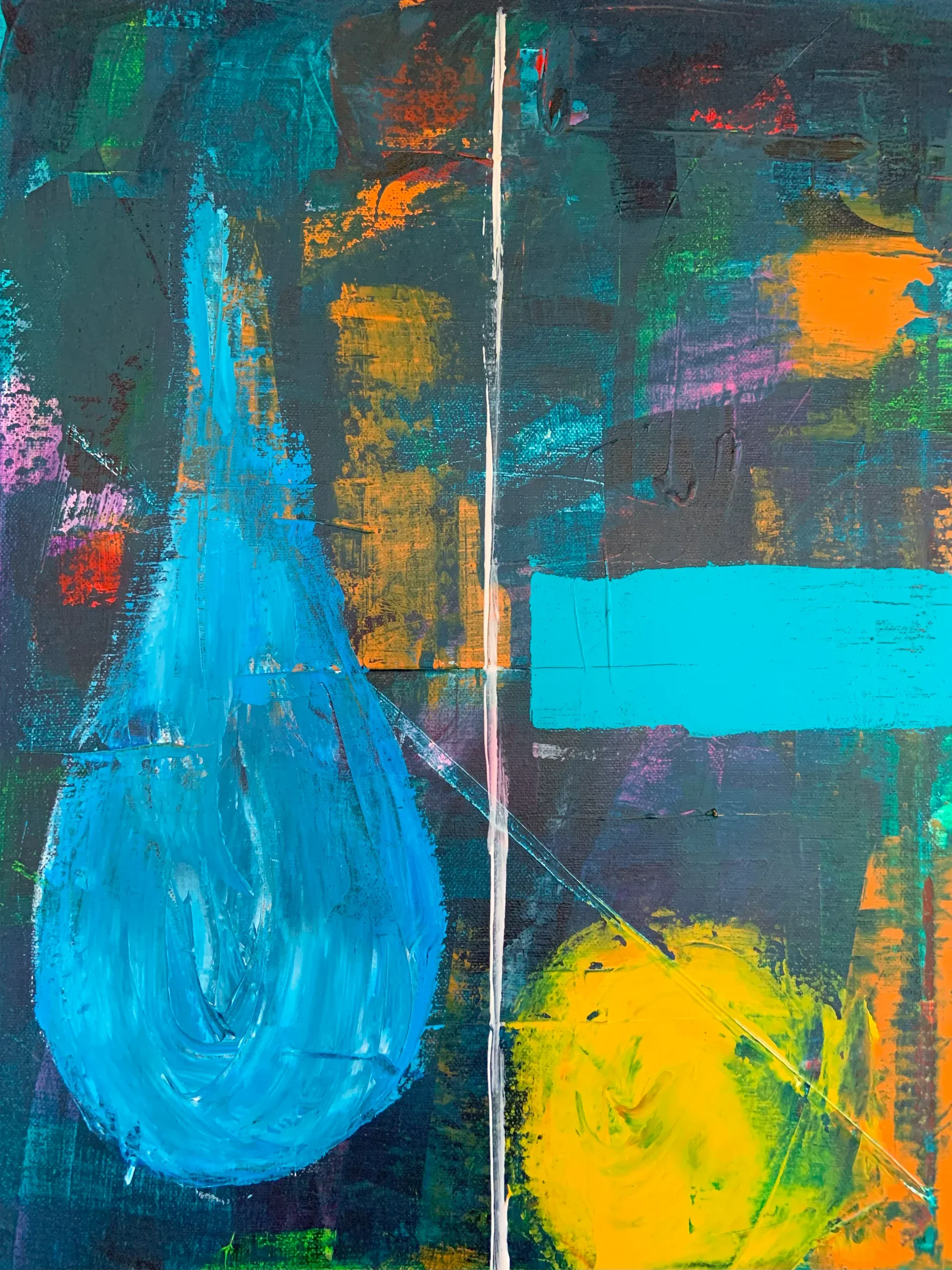 Metamorphise, Acryl auf Leinwand, 70 × 100 × 1.6 cm, Detailaufnahme