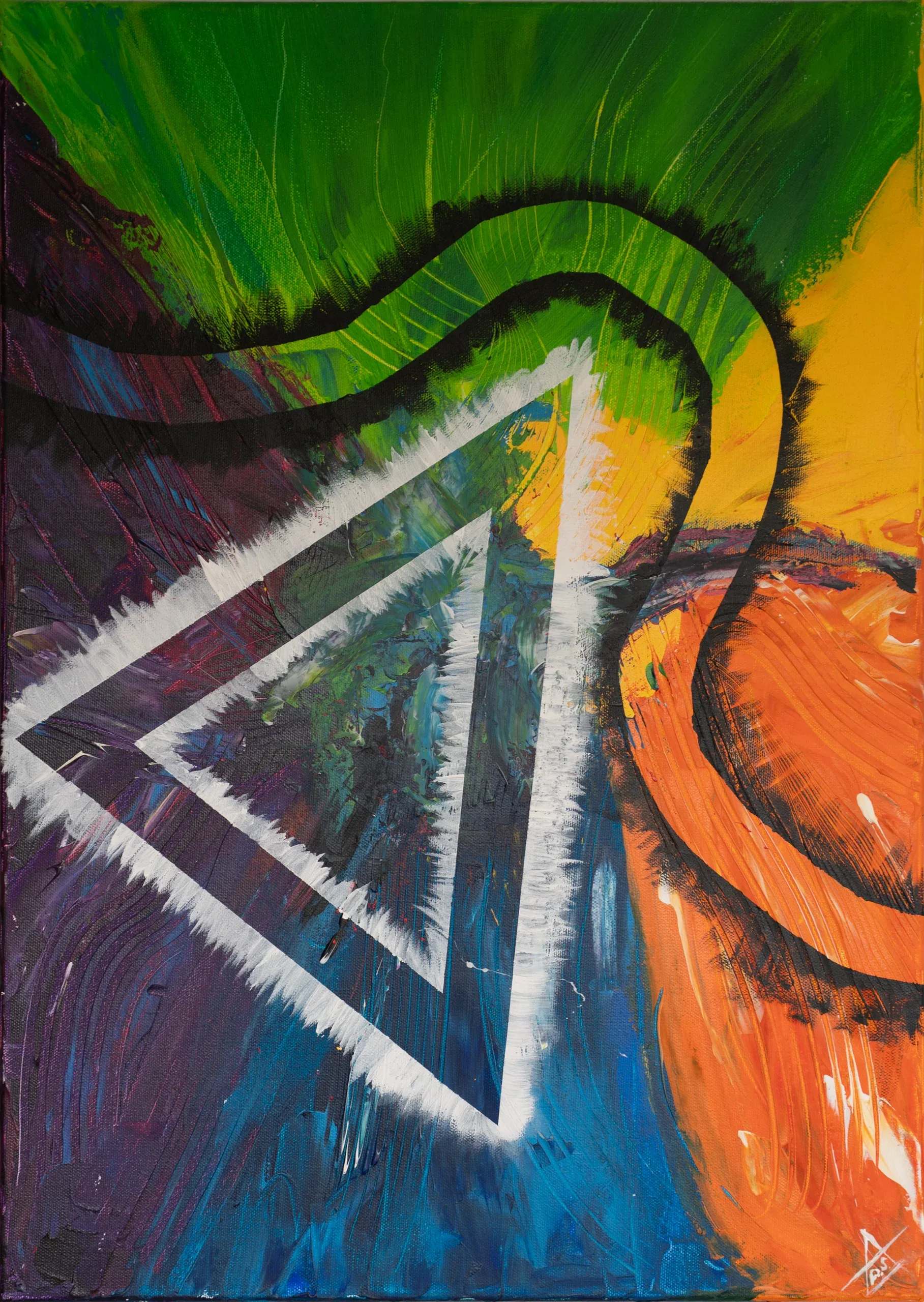 Lauf der Dinge, Acryl auf Leinwand, 50 × 70 cm
