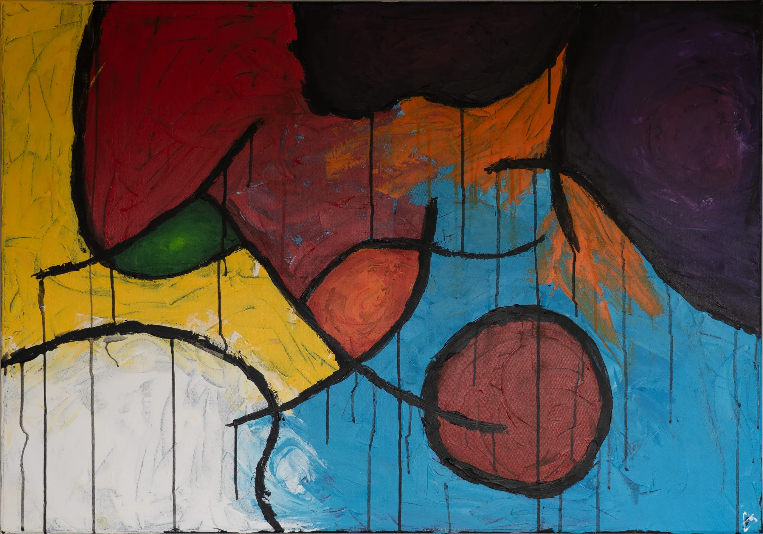 Kulisse, Acryl auf Leinwand, 100 × 70 cm