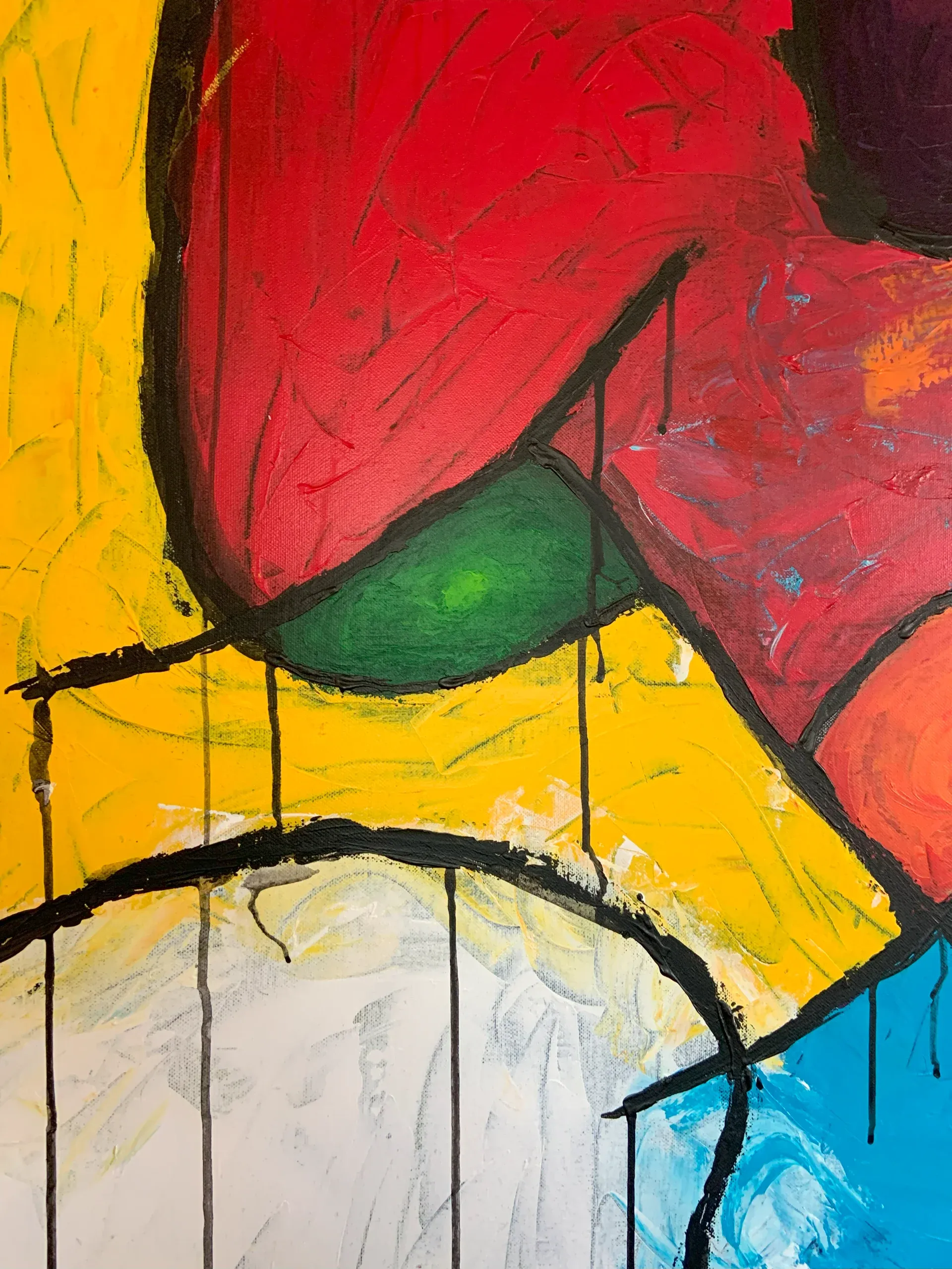 Kulisse, Acryl auf Leinwand, 100 × 70 × 1.6 cm, Detailaufnahme