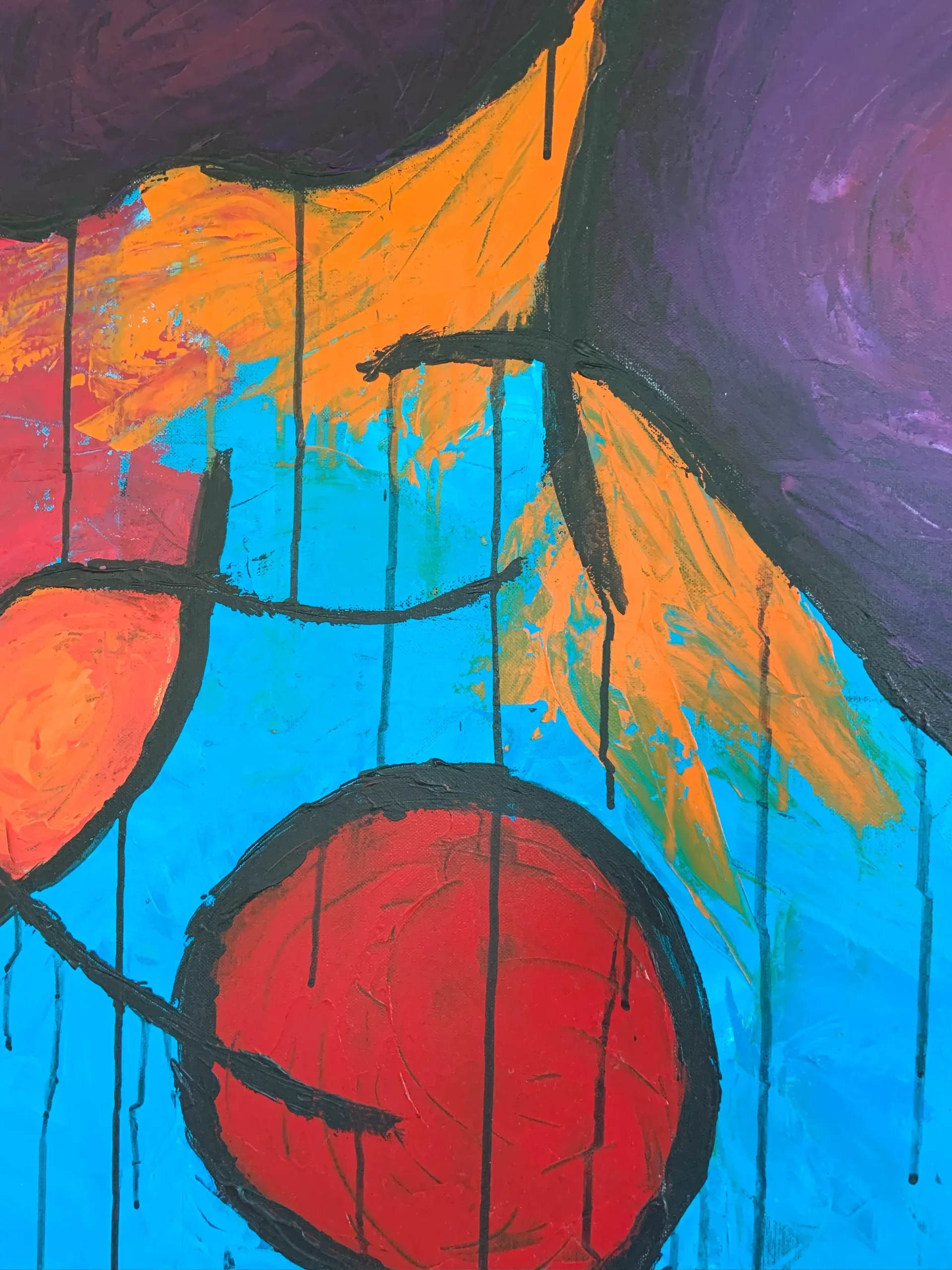 Kulisse, Acryl auf Leinwand, 100 × 70 × 1.6 cm, Detailaufnahme