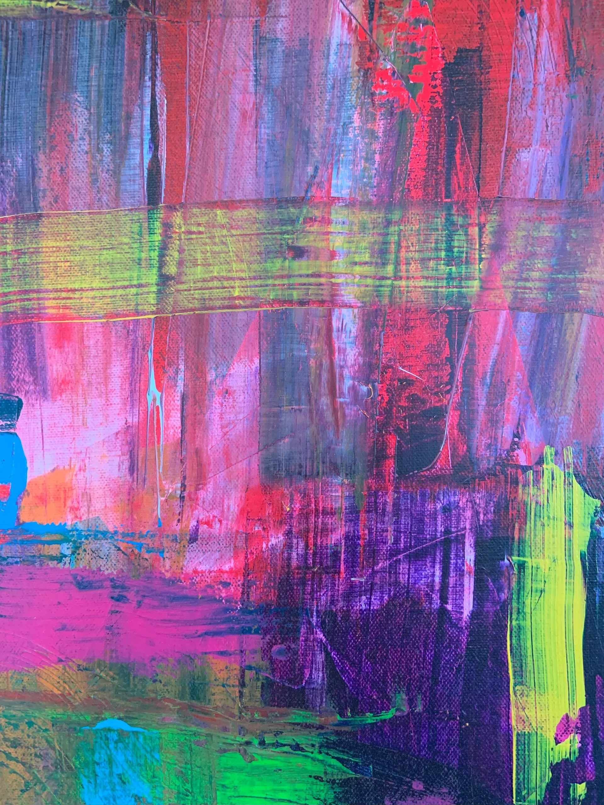 System, Acryl auf Leinwand, 100 × 70 × 1.6 cm, Detailaufnahme