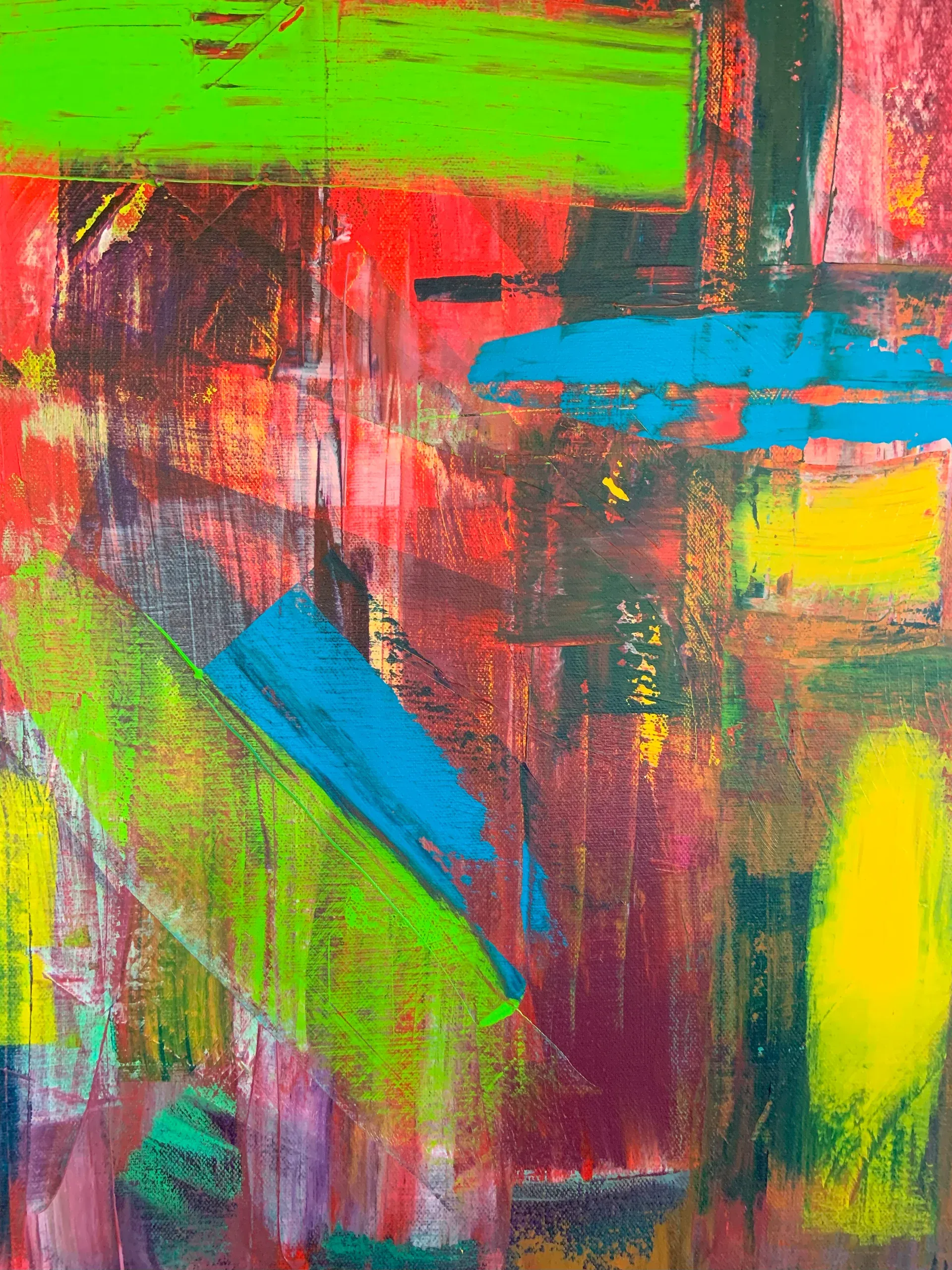 System, Acryl auf Leinwand, 100 × 70 × 1.6 cm, Detailaufnahme