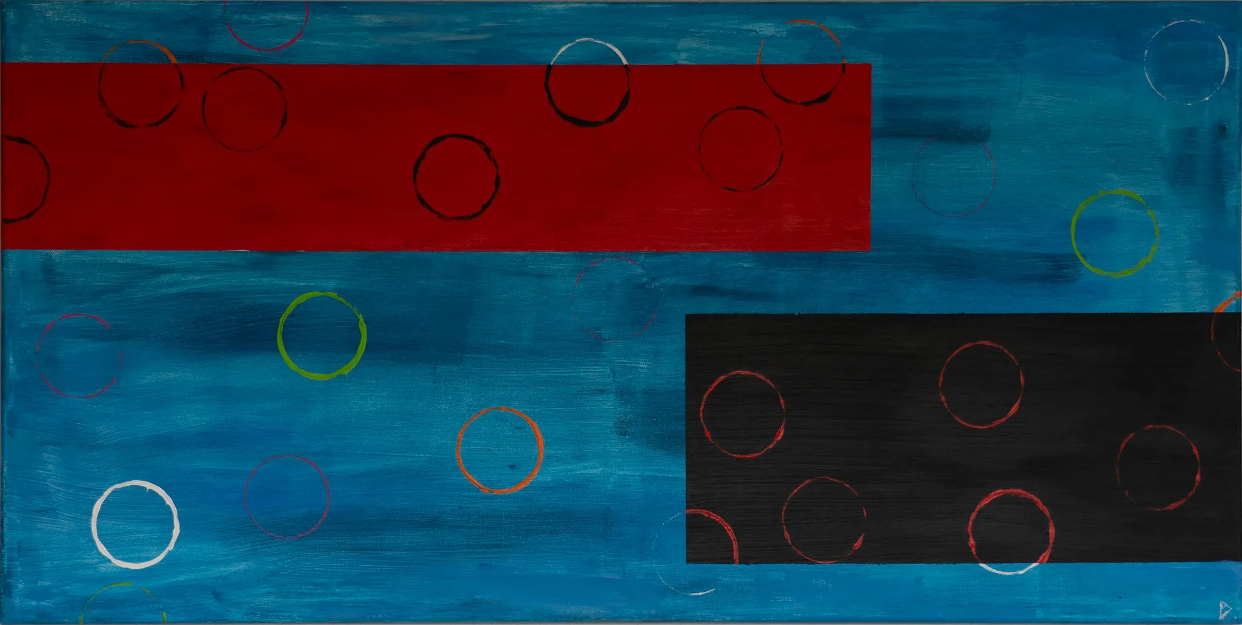 Bubble, Acryl auf Leinwand, 100 × 50 cm