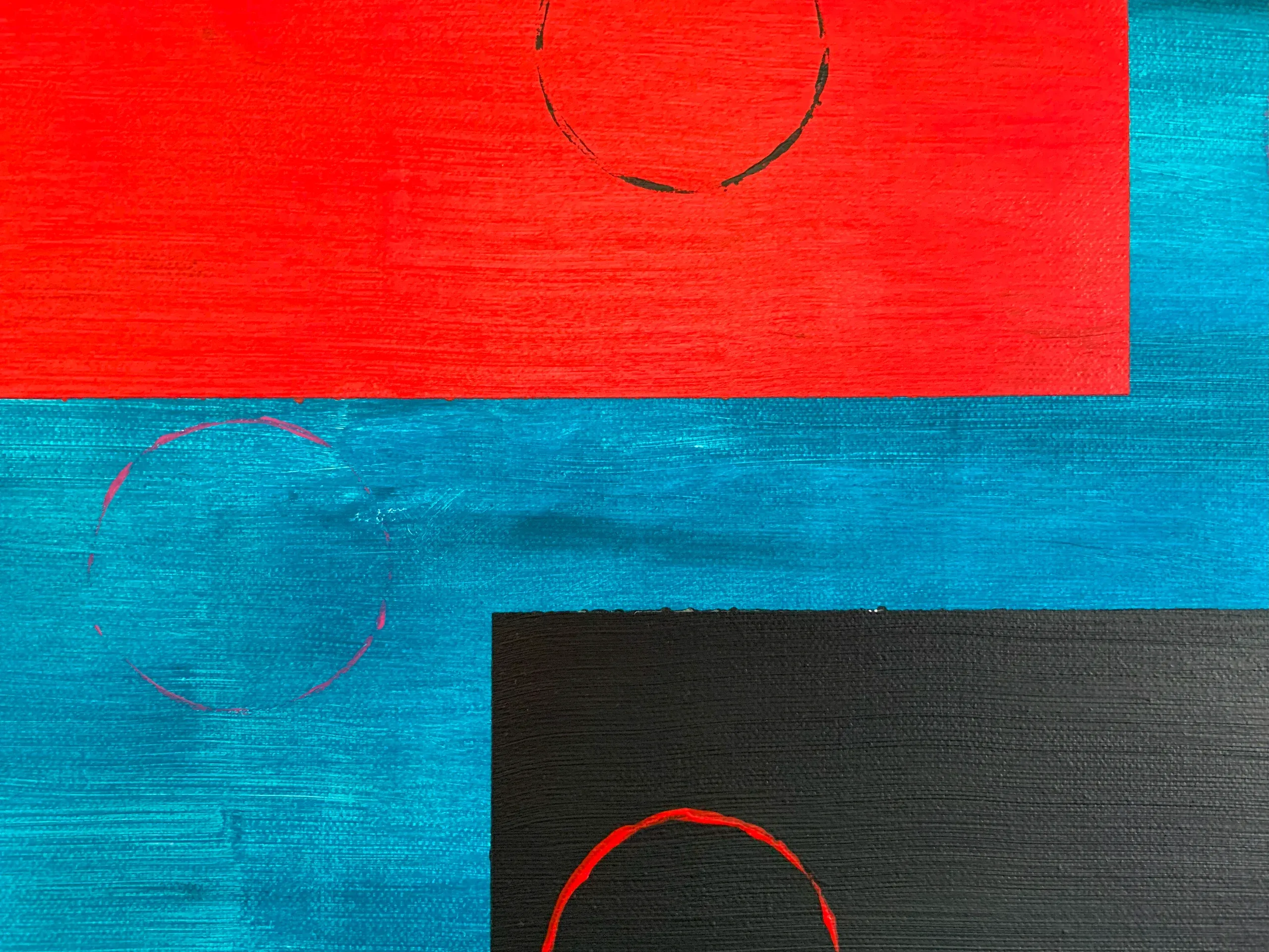 Bubble, Acryl auf Leinwand, 100 × 50 × 1.6 cm, Detailaufnahme