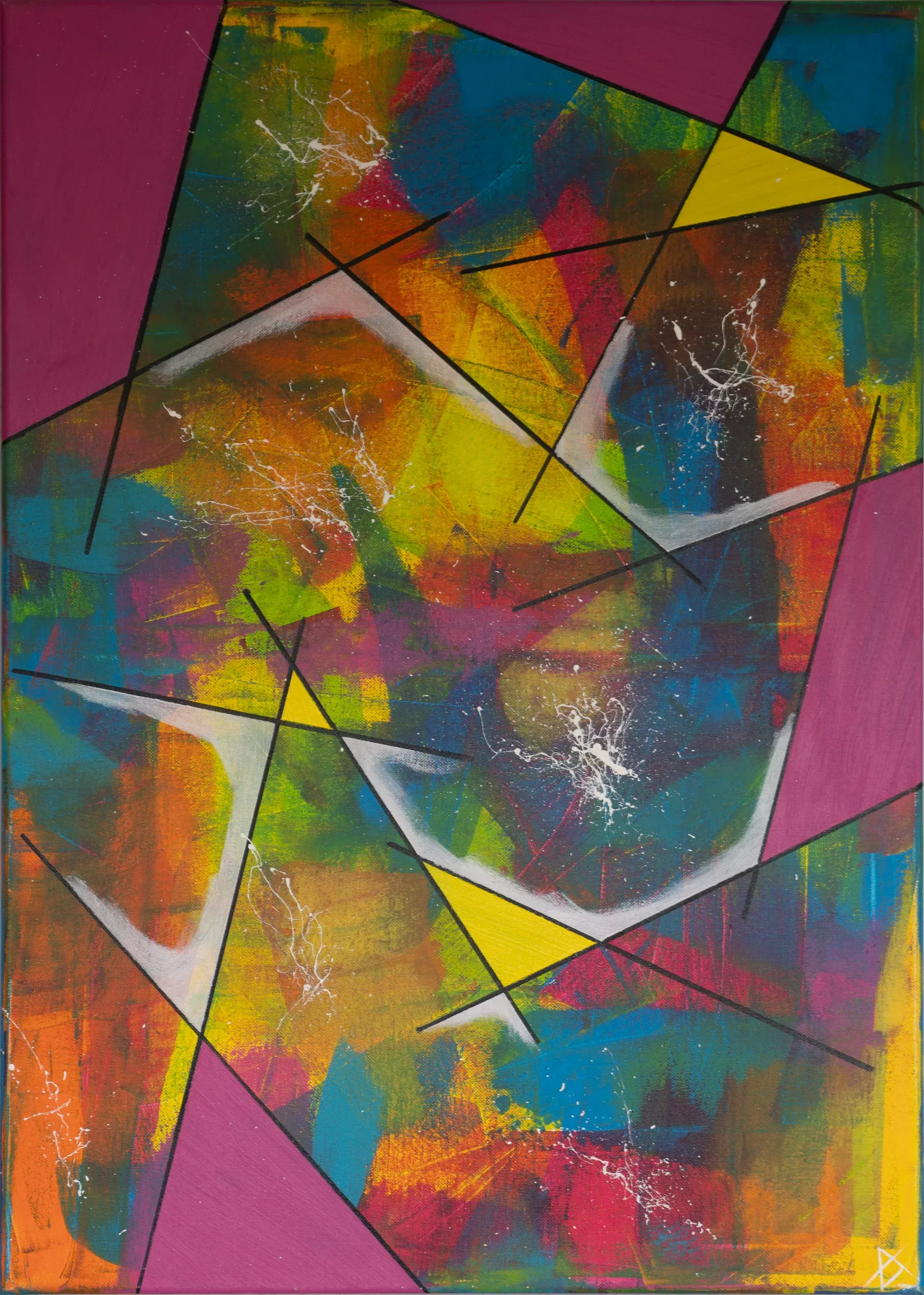 Impulsiv, Acryl auf Leinwand, 50 × 70 cm