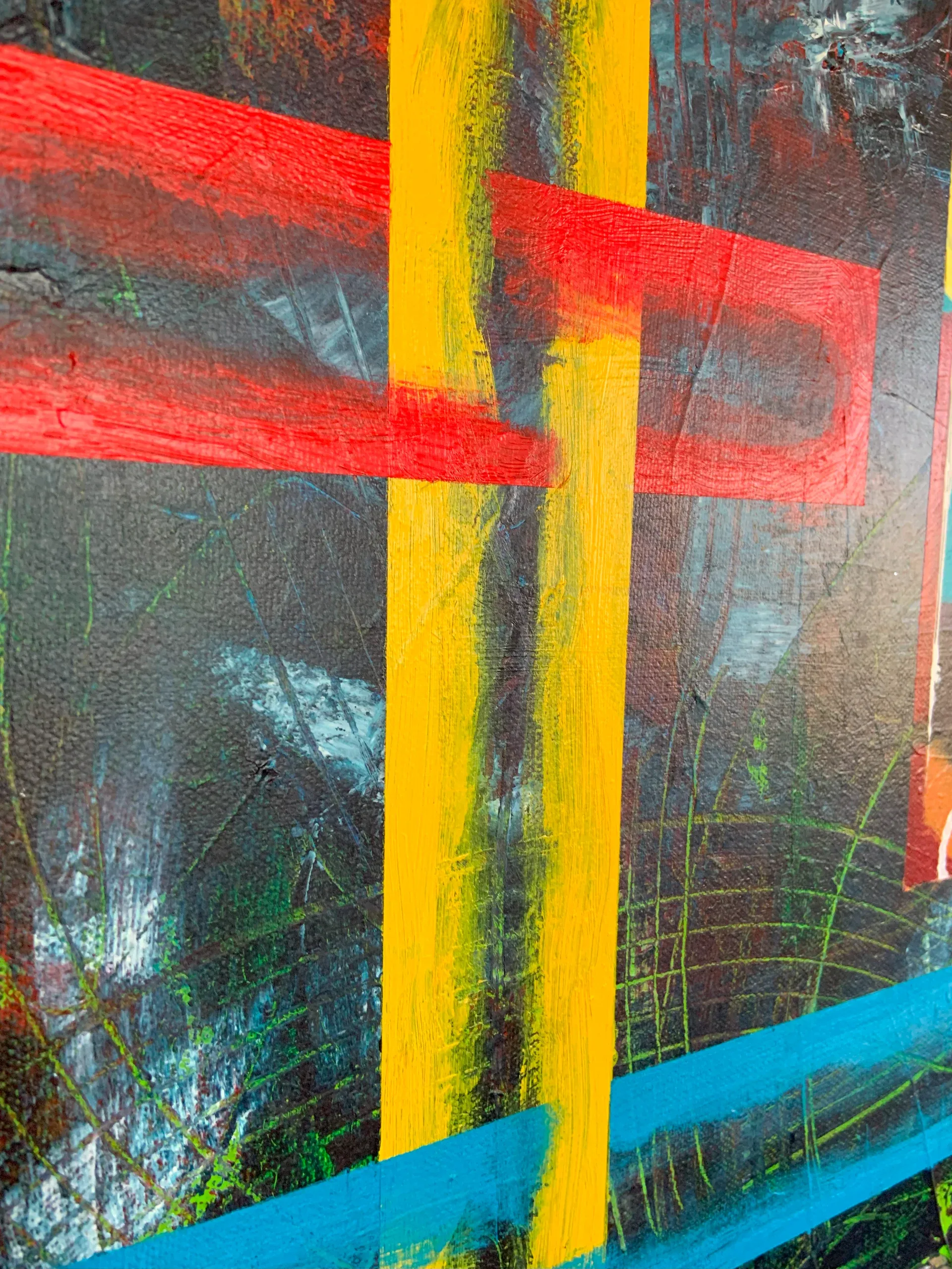 Getrennt, Acryl auf Leinwand, 50 × 70 × 1.6 cm, Detailaufnahme