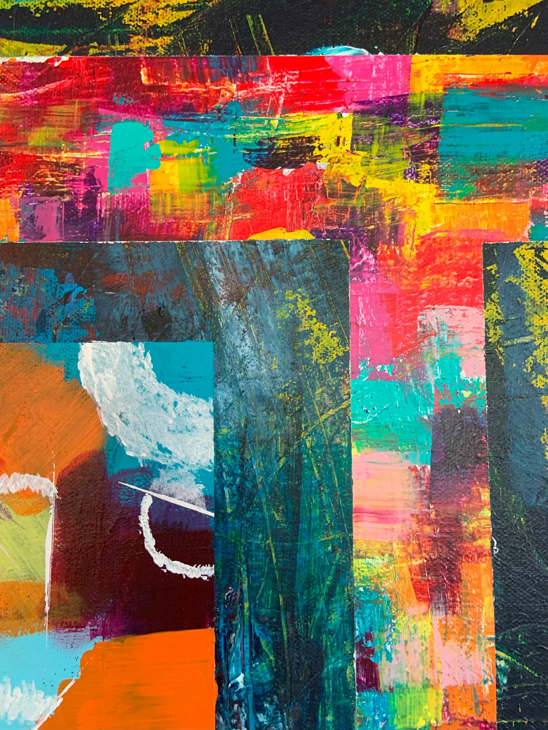 Getrennt, Acryl auf Leinwand, 50 × 70 × 1.6 cm, Detailaufnahme