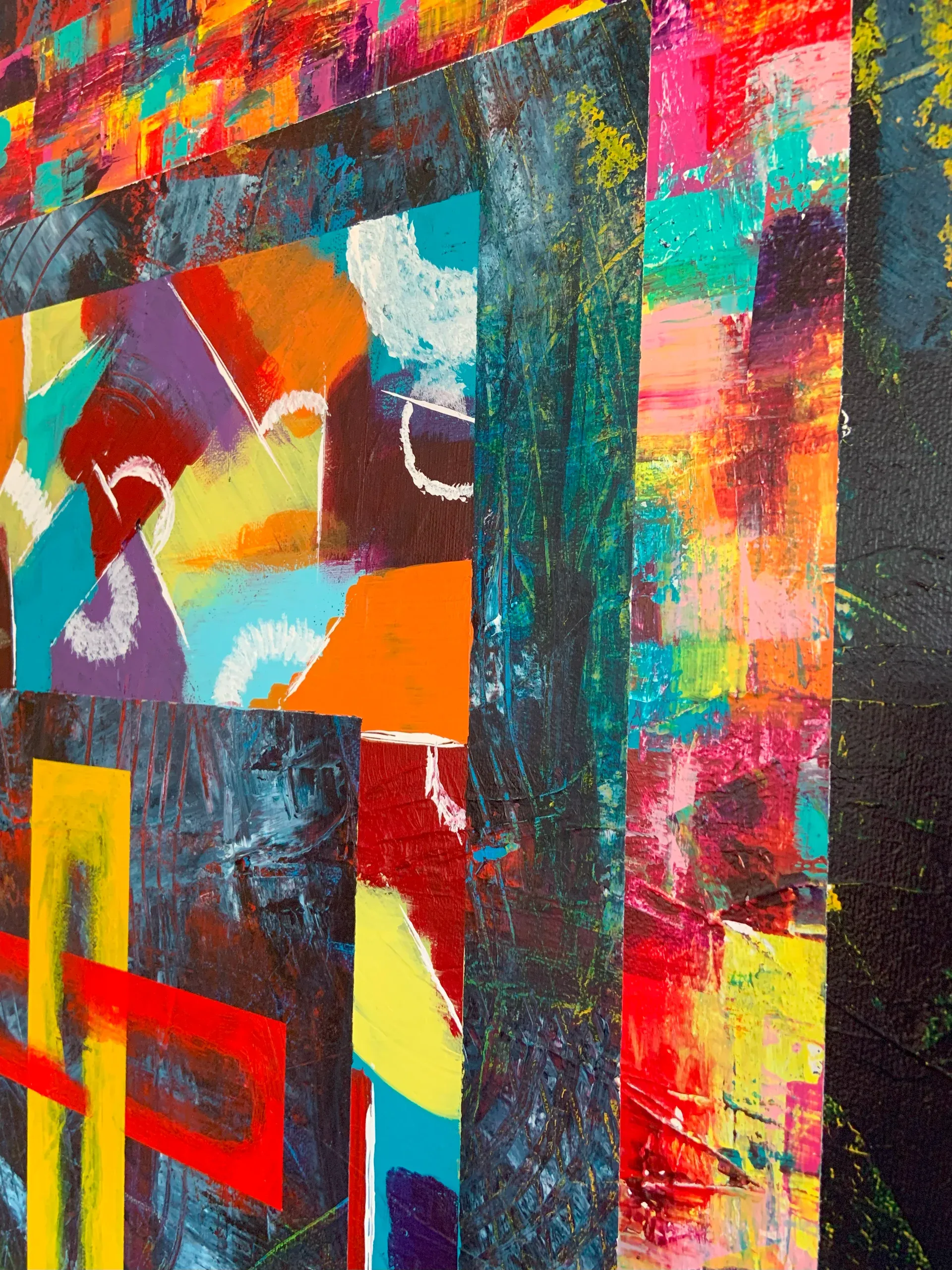 Getrennt, Acryl auf Leinwand, 50 × 70 × 1.6 cm, Detailaufnahme