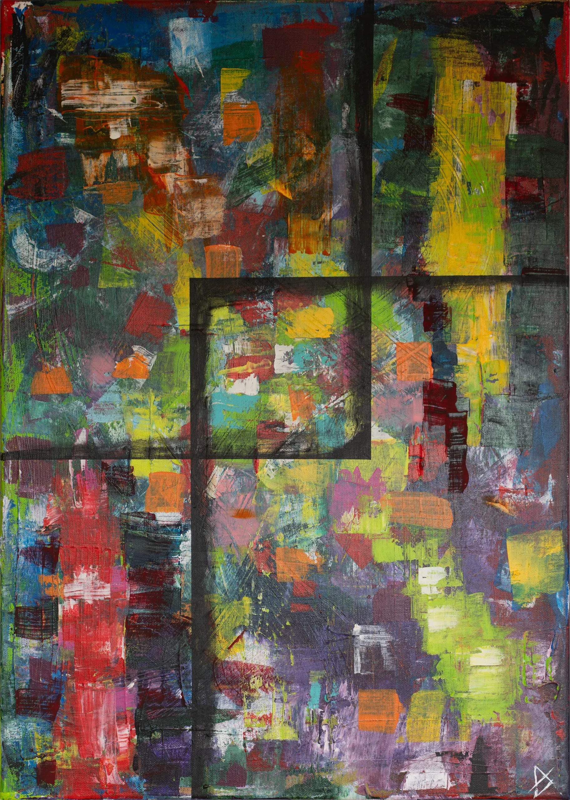 Allein, Acryl auf Leinwand, 50 × 70 cm