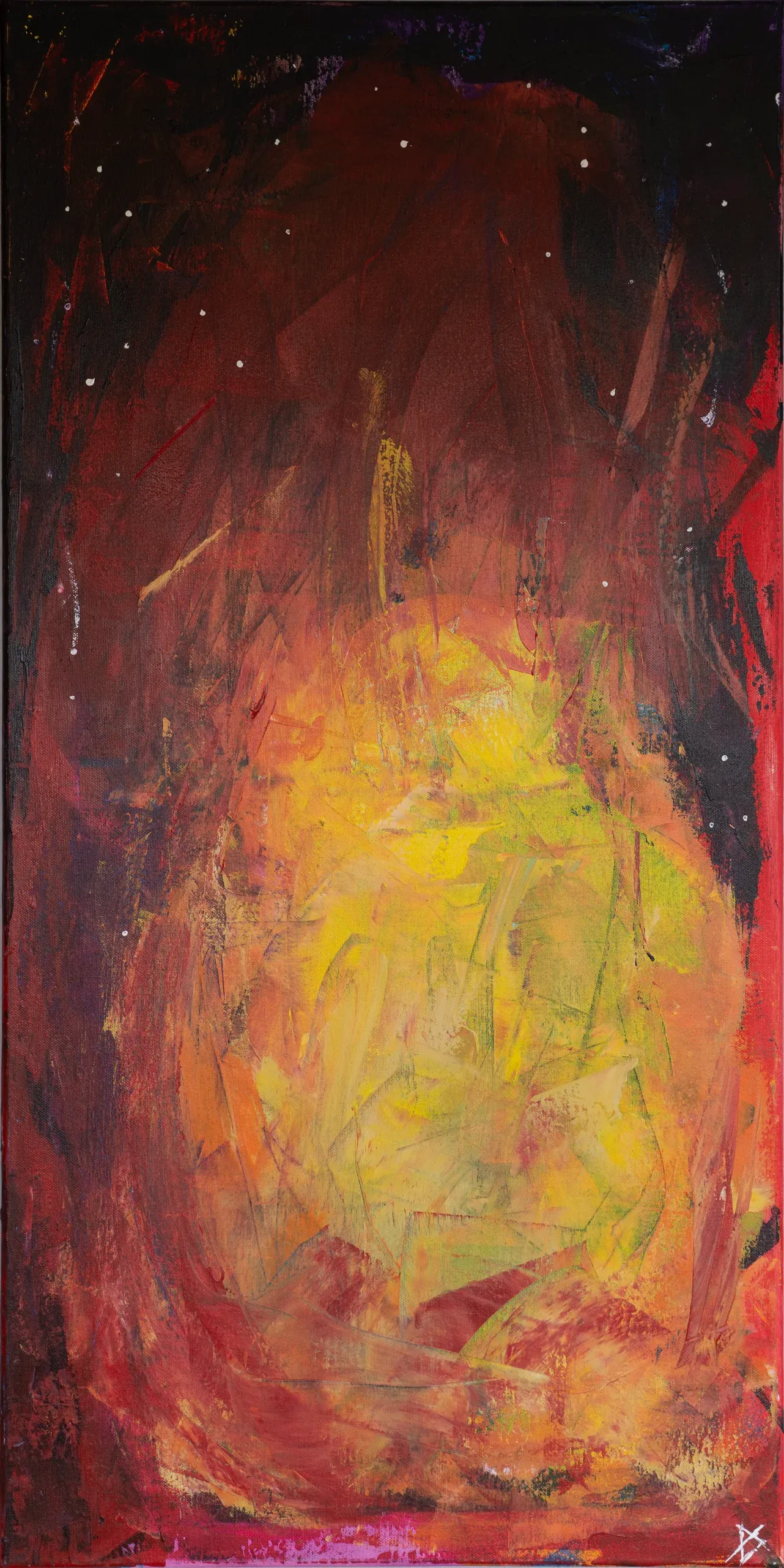 Busch, Acryl auf Leinwand, 50 × 100 cm