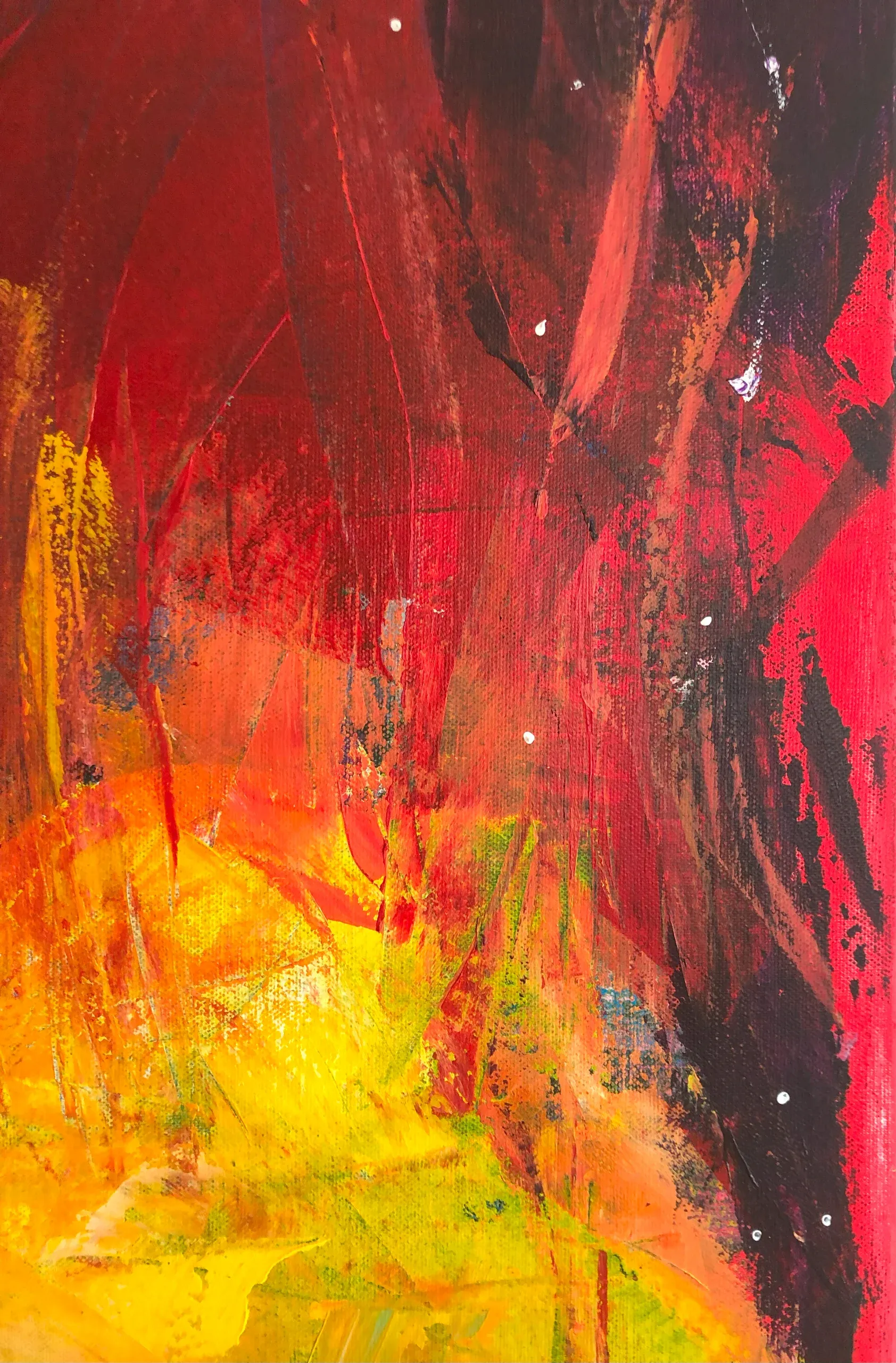 Busch, Acryl auf Leinwand, 50 × 100 × 1.6 cm, Detailaufnahme