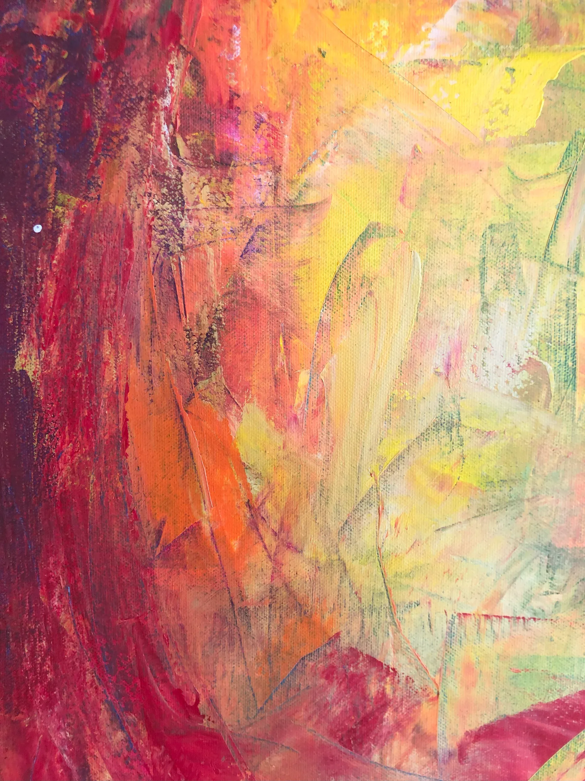 Busch, Acryl auf Leinwand, 50 × 100 × 1.6 cm, Detailaufnahme