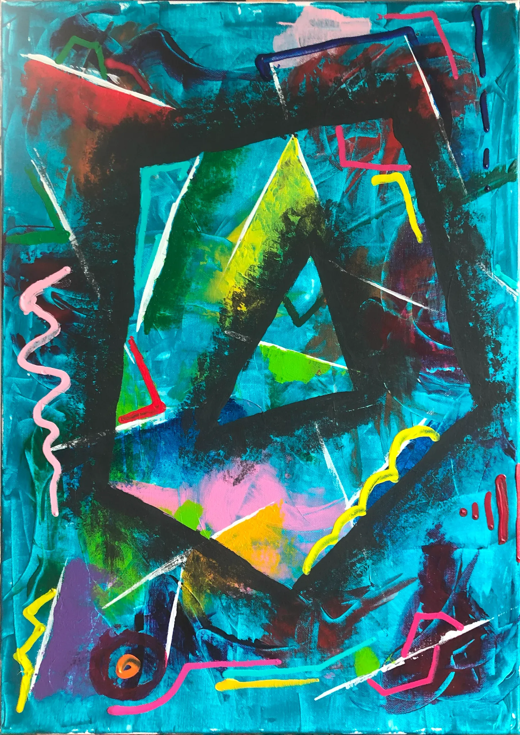Prisma, Acryl auf Leinwand, 50 × 70 cm