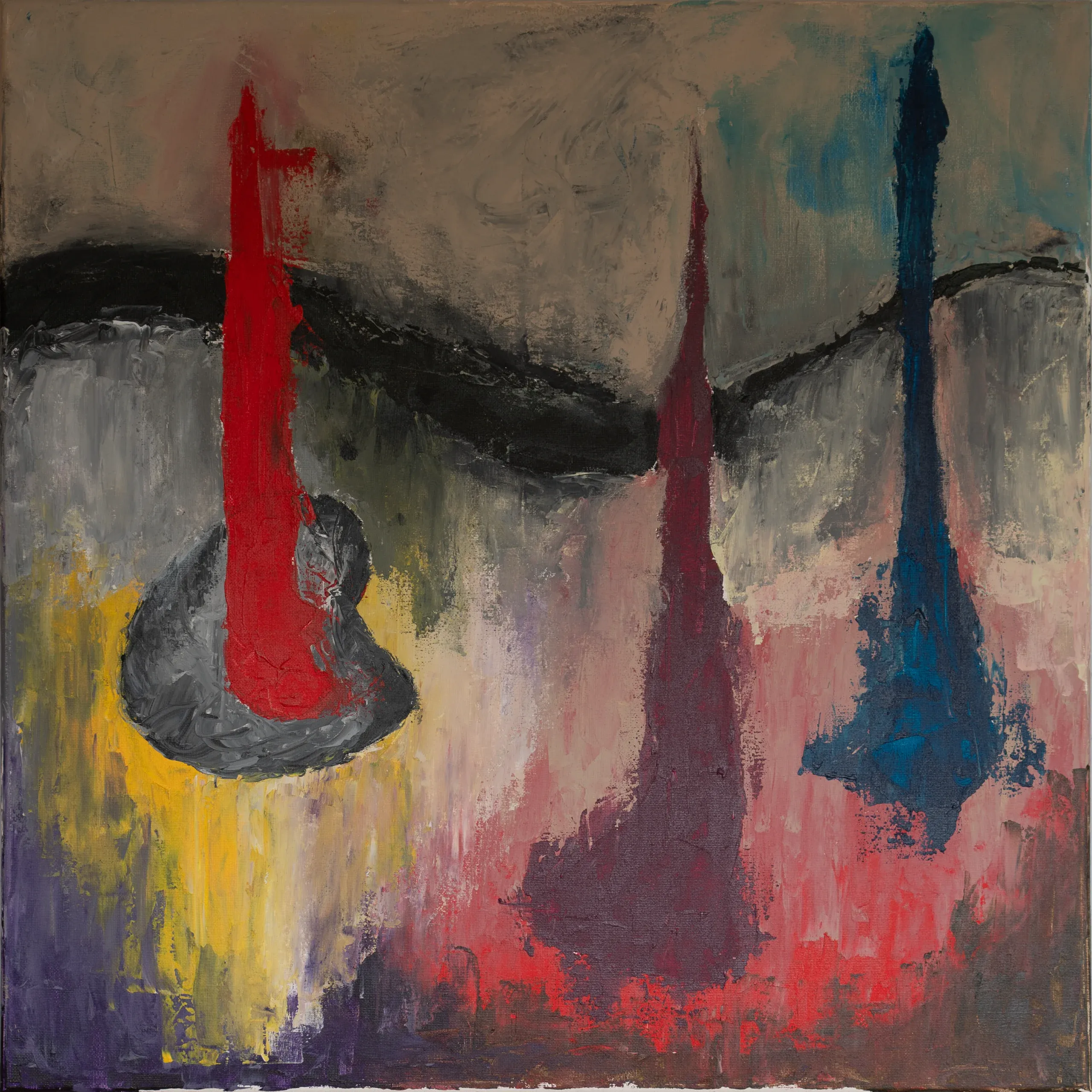 STAY, Acryl auf Leinwand, 50 × 50 cm