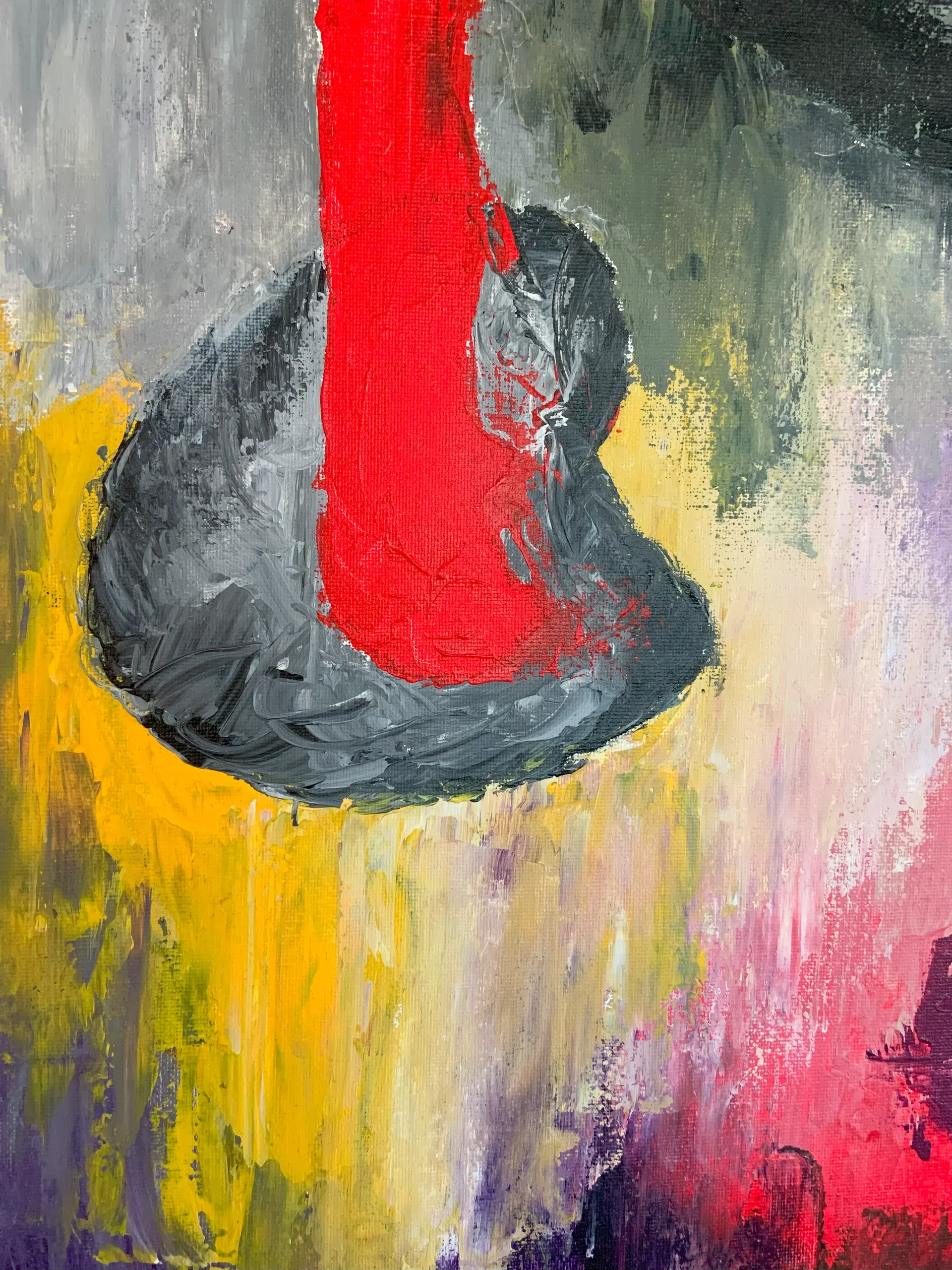 STAY, Acryl auf Leinwand, 50 × 50 × 1.6 cm, Detailaufnahme