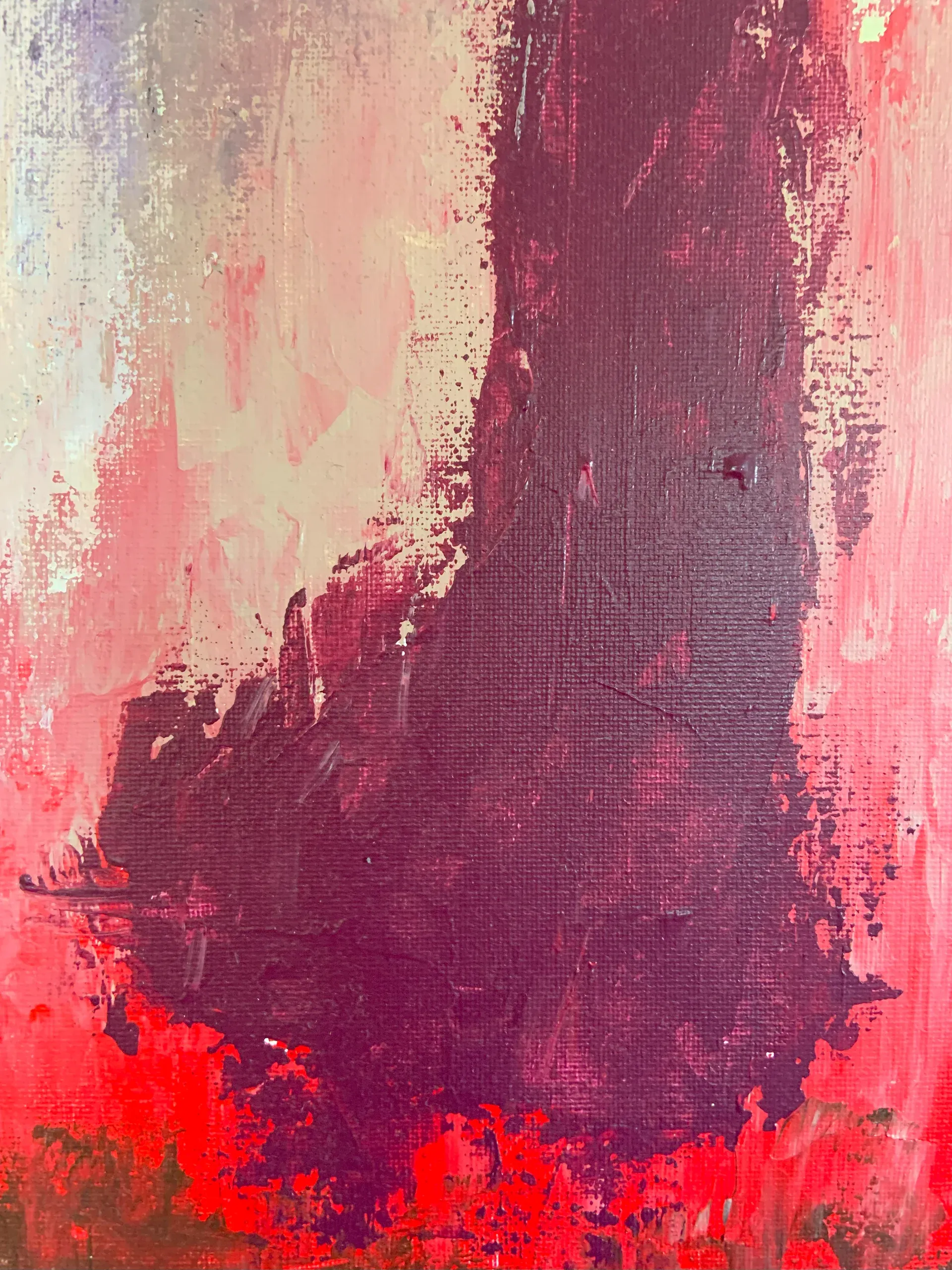 STAY, Acryl auf Leinwand, 50 × 50 × 1.6 cm, Detailaufnahme