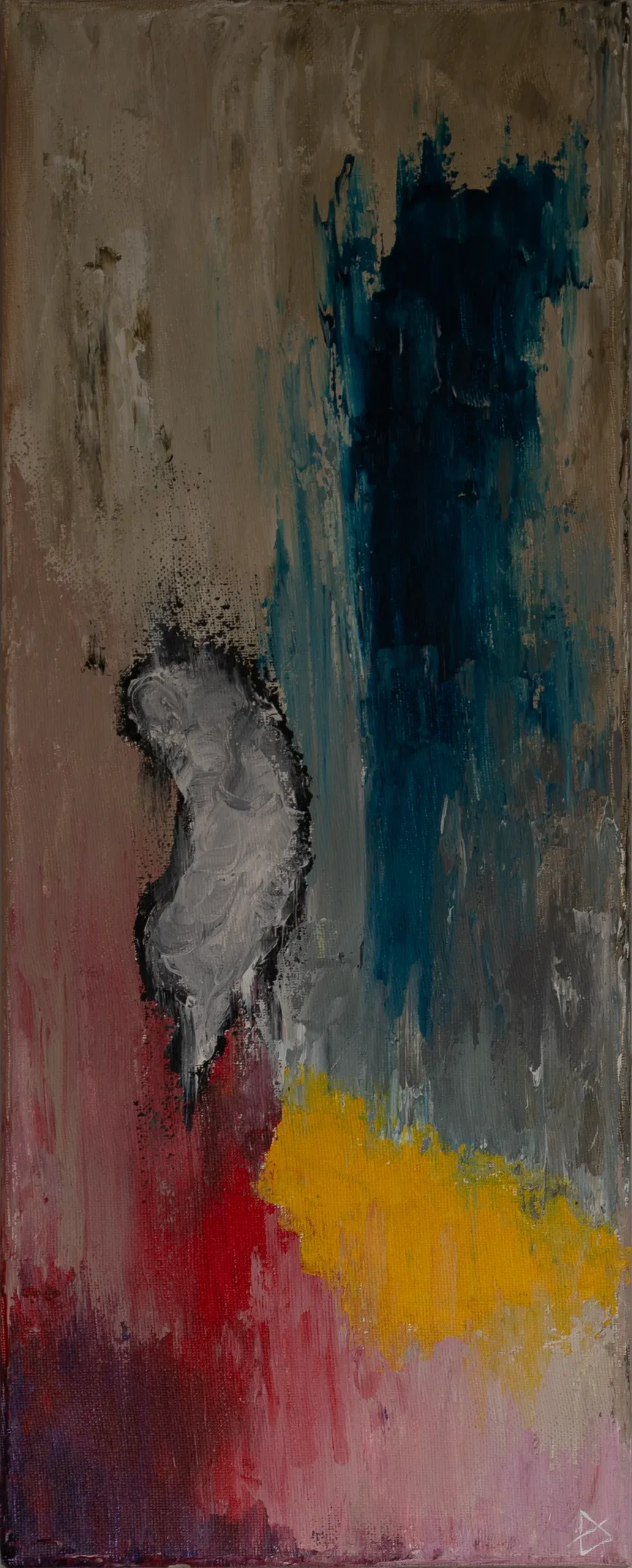 Mirror, Acryl auf Leinwand, 20 × 50 cm