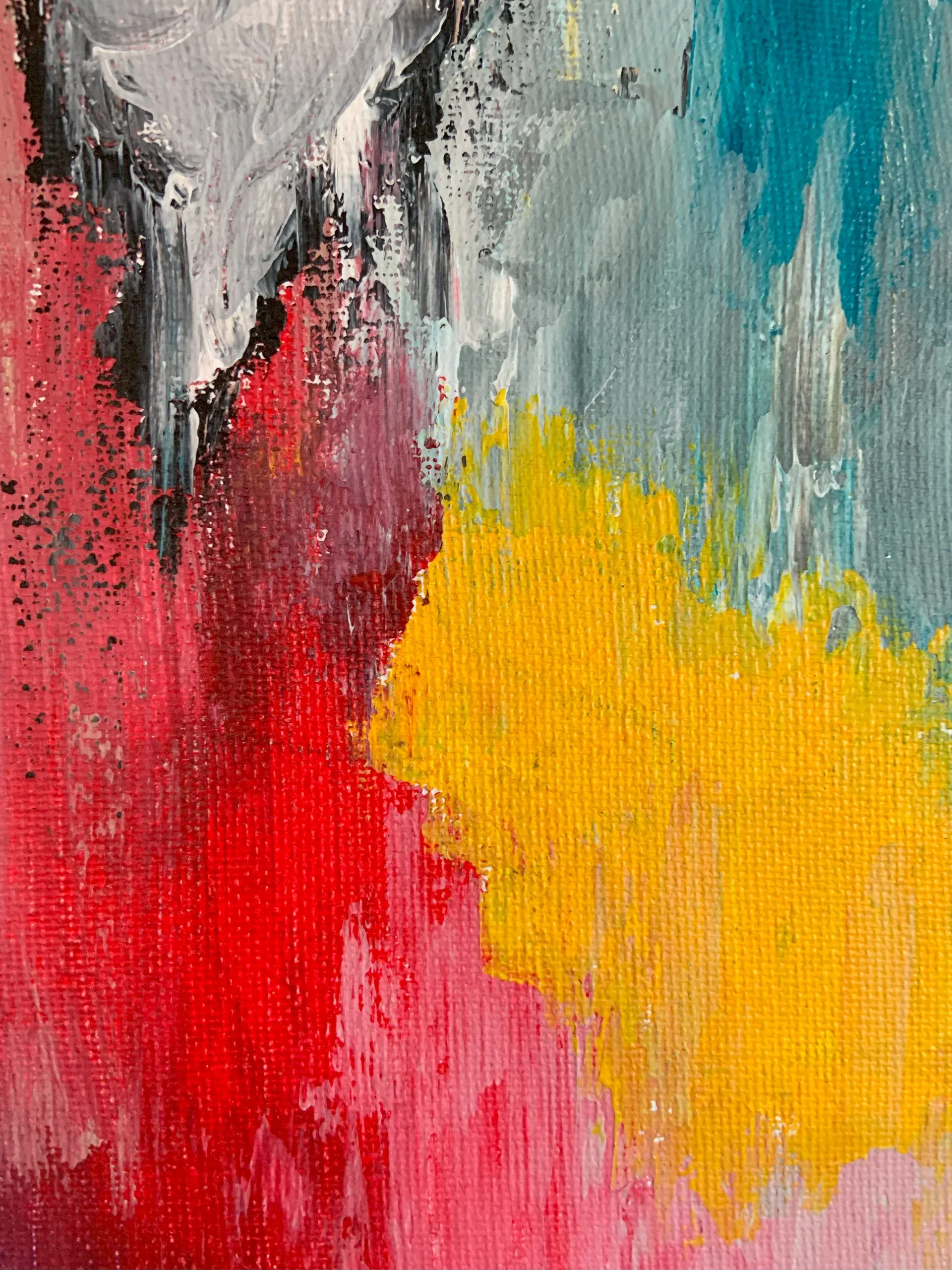 Mirror, Acryl auf Leinwand, 20 × 50 × 1.7 cm, Detailaufnahme