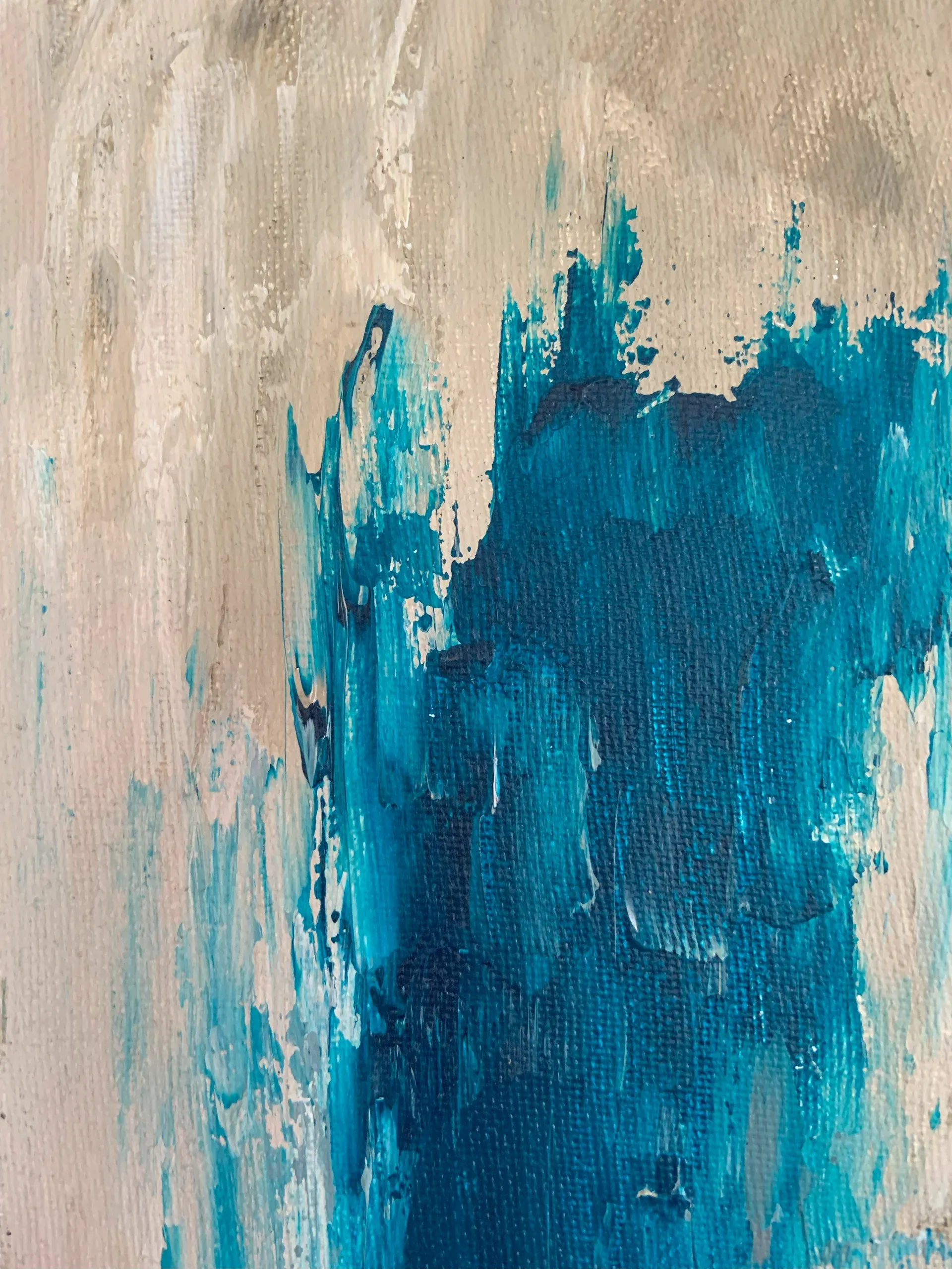 Mirror, Acryl auf Leinwand, 20 × 50 × 1.7 cm, Detailaufnahme