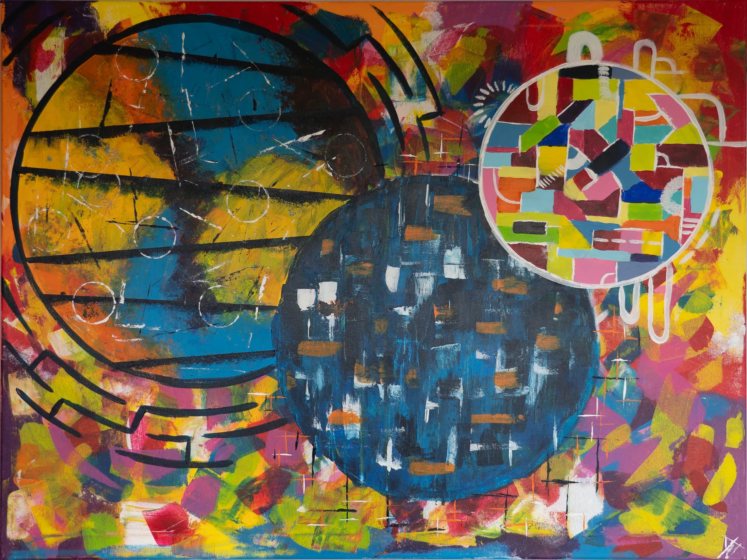 InterStella, Acryl auf Leinwand, 120 × 90 cm