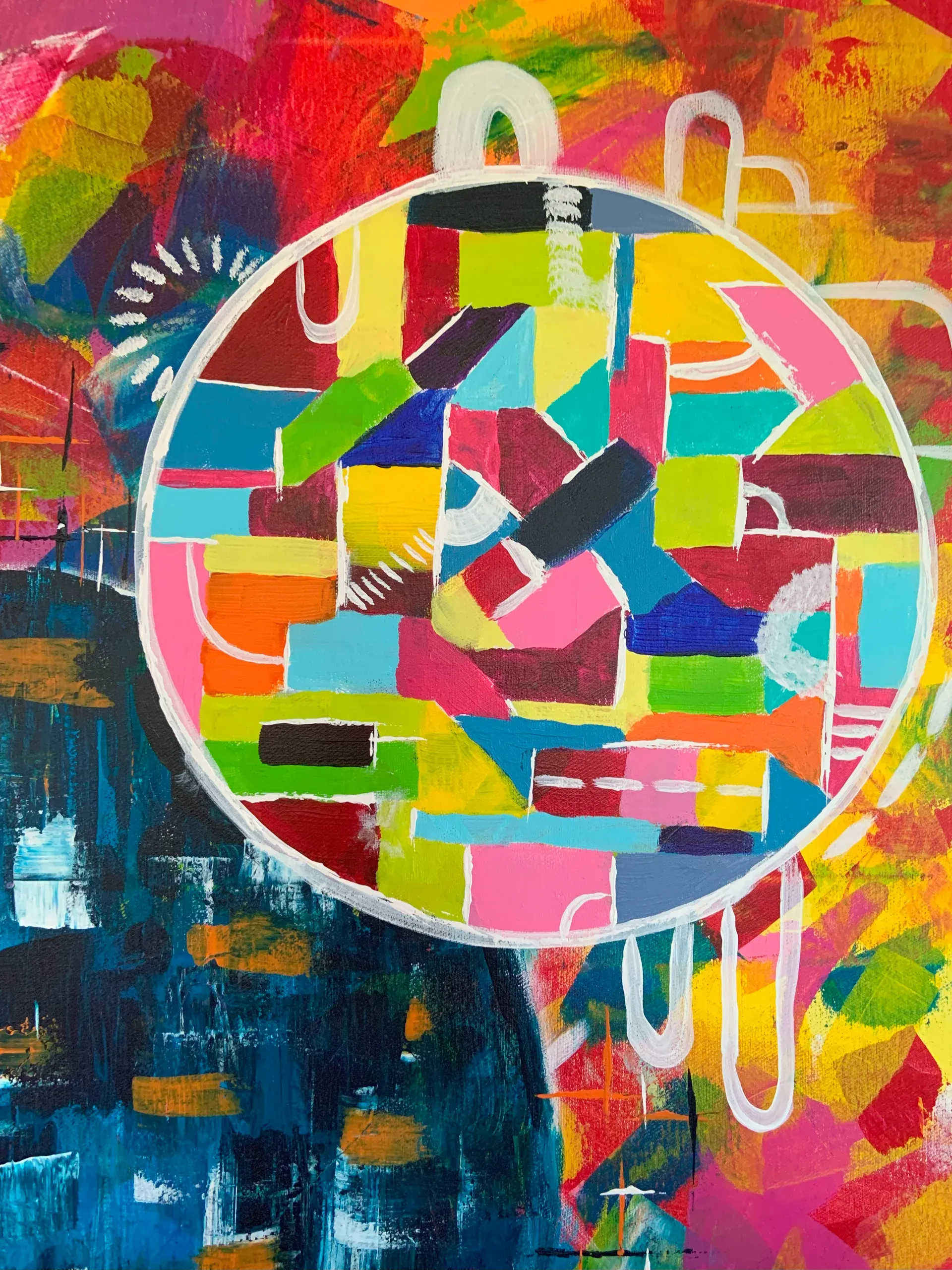 InterStella, Acryl auf Leinwand, 120 × 90 × 2.2 cm, Detailaufnahme