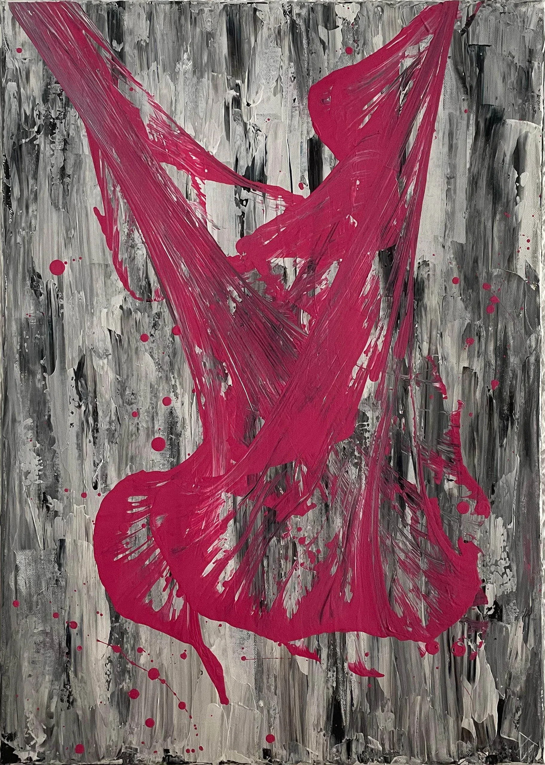 Kollison, Acryl auf Leinwand, 50 × 70 cm