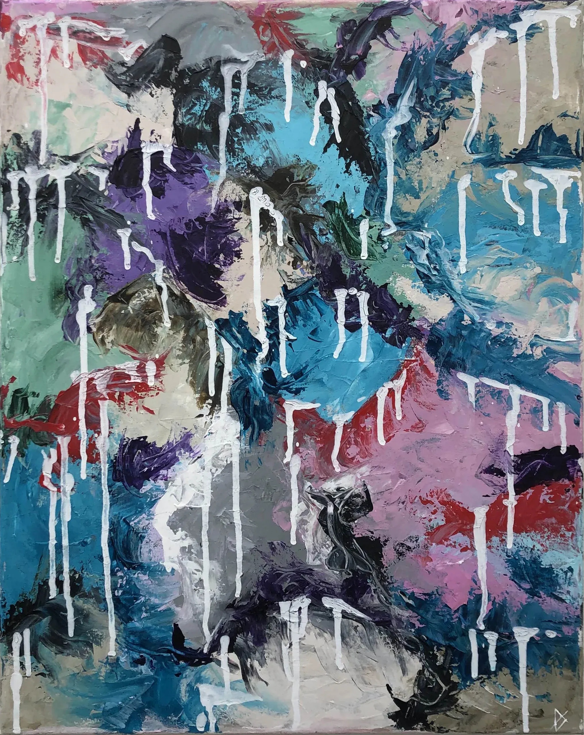 Einbruch, Acryl auf Leinwand, 30 × 40 cm