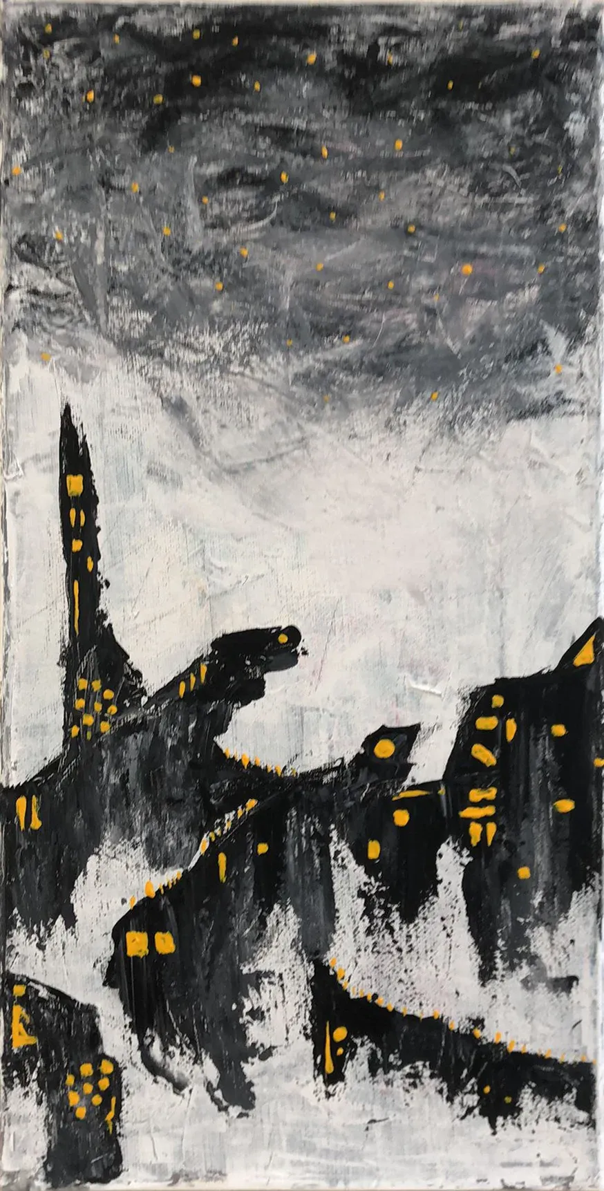 Hide, Acryl auf Leinwand, 20 × 50 cm