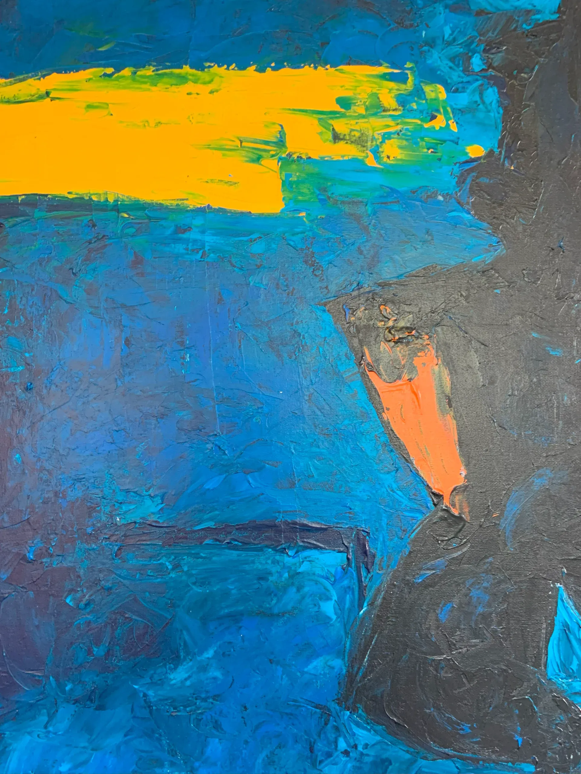 Geborgenheit, Acryl auf Leinwand, 80 × 80 × 1.6 cm, Detailaufnahme