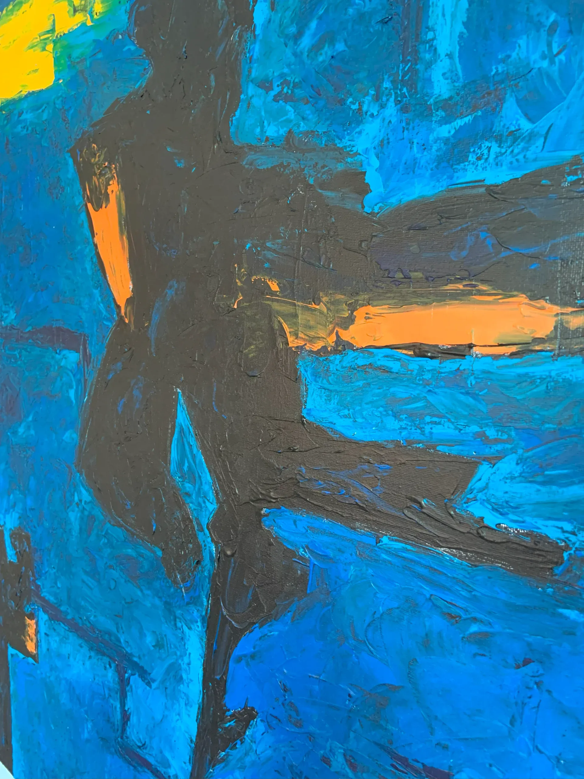 Geborgenheit, Acryl auf Leinwand, 80 × 80 × 1.6 cm, Detailaufnahme