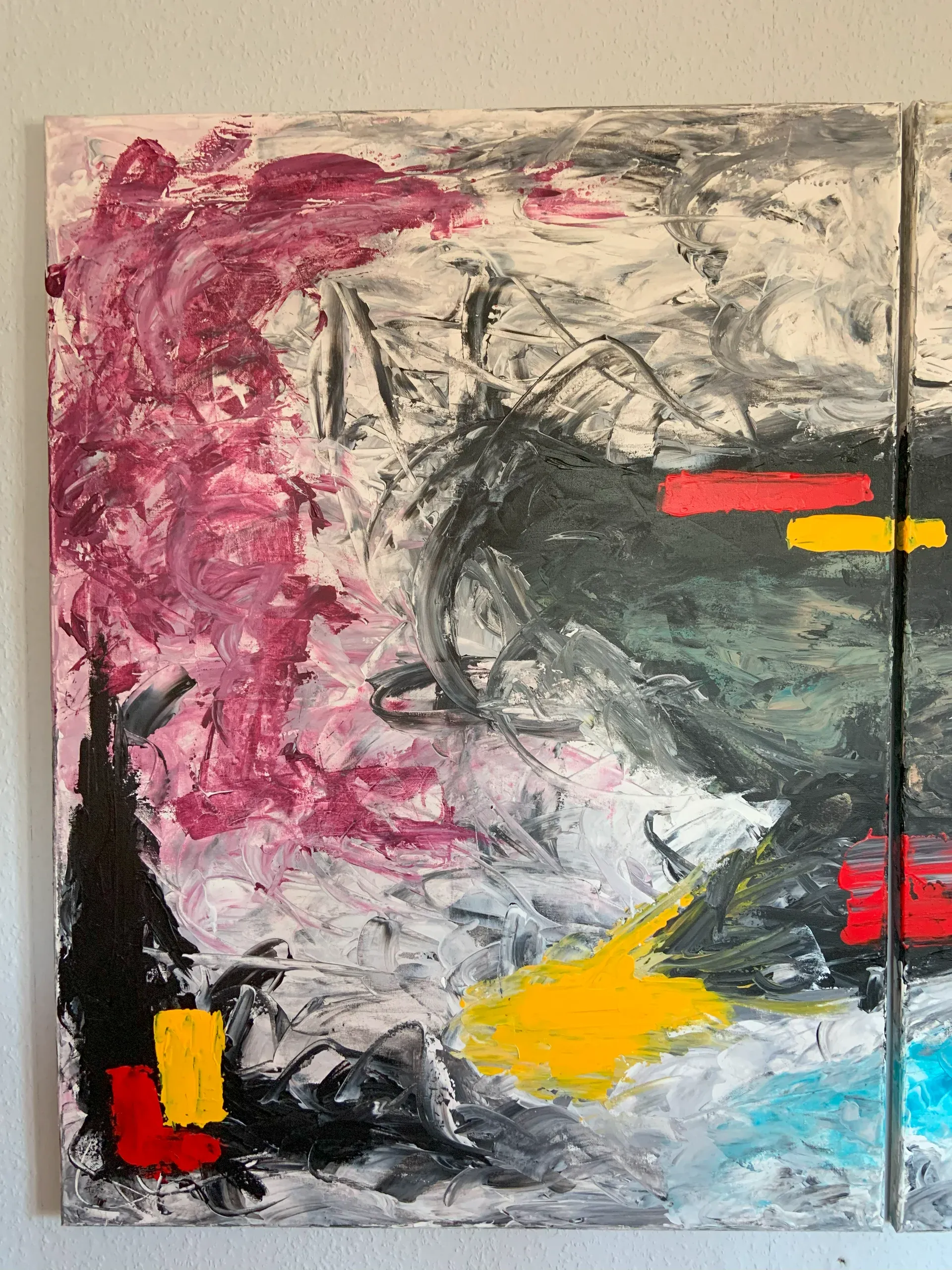 Spirit, Acryl auf Leinwand, 180 × 80 × 1.9 cm, Detailaufnahme