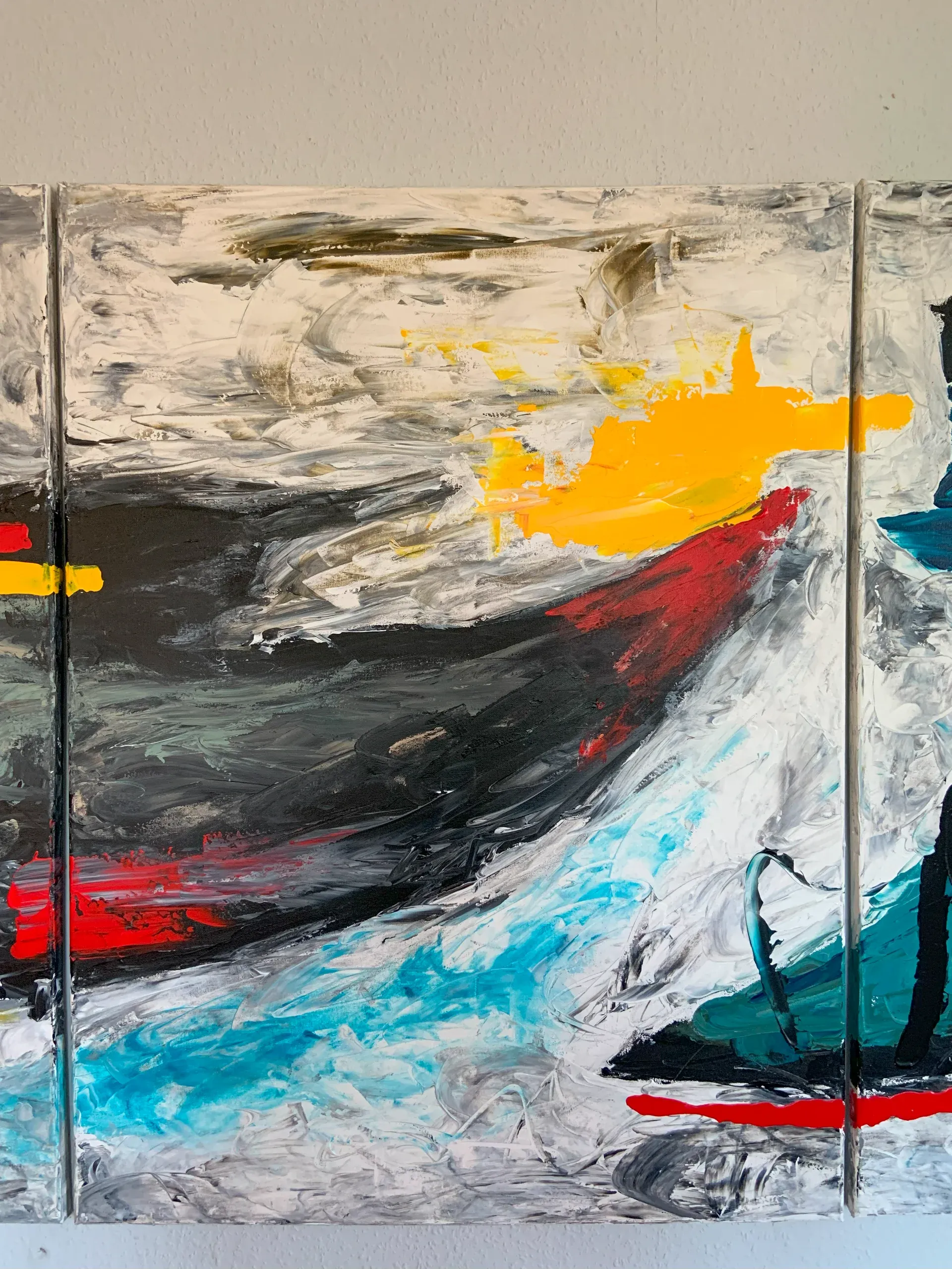 Spirit, Acryl auf Leinwand, 180 × 80 × 1.9 cm, Detailaufnahme