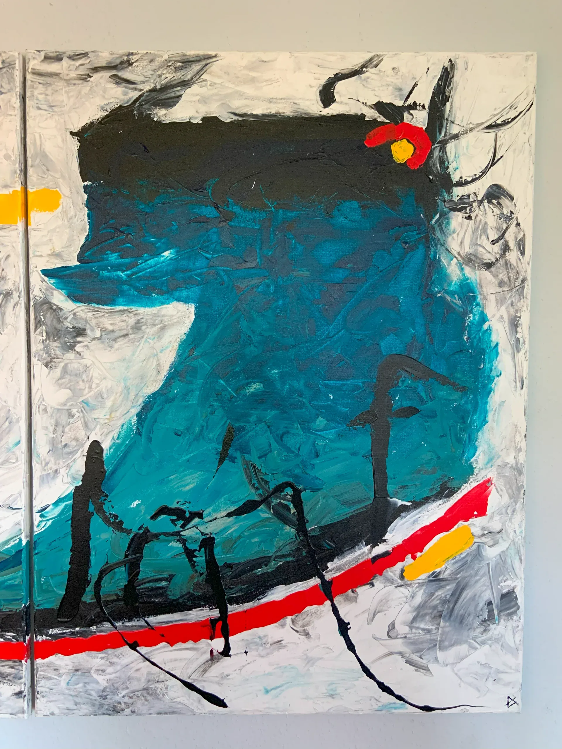 Spirit, Acryl auf Leinwand, 180 × 80 × 1.9 cm, Detailaufnahme