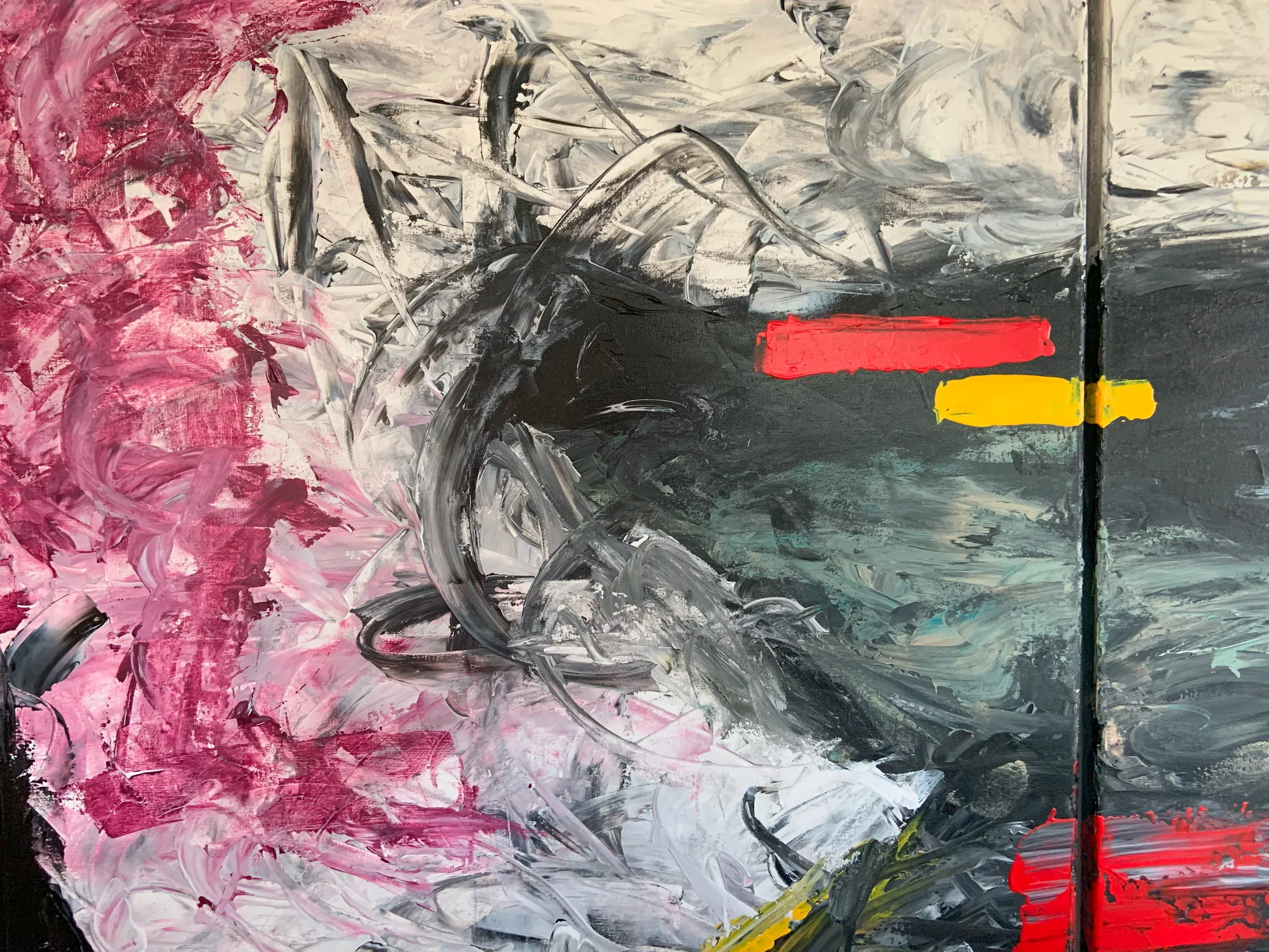 Spirit, Acryl auf Leinwand, 180 × 80 × 1.9 cm, Detailaufnahme