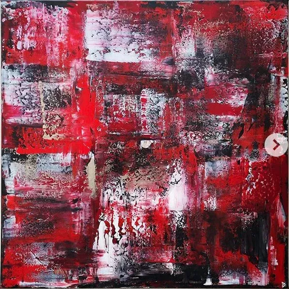 Aufgang, Acryl auf Leinwand, 80 × 80 cm