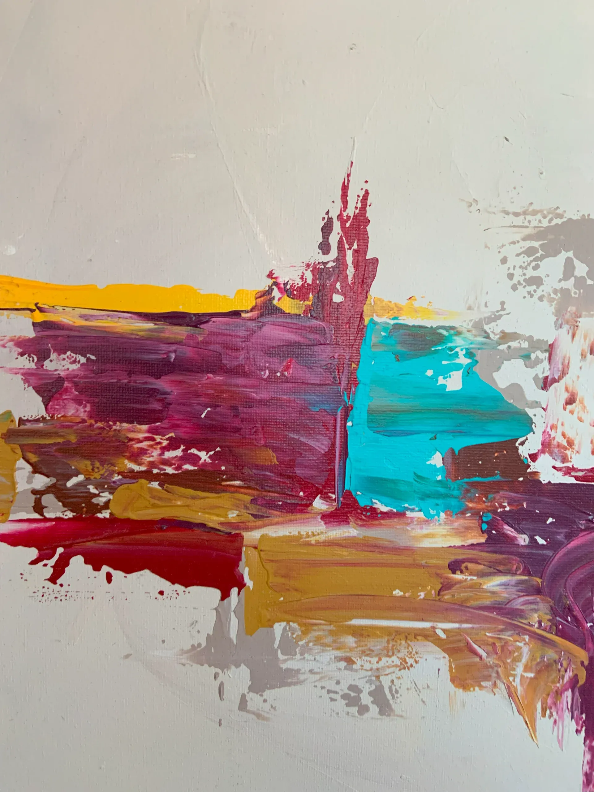 Frieden, Acryl auf Leinwand, 80 × 80 × 1.6 cm, Detailaufnahme