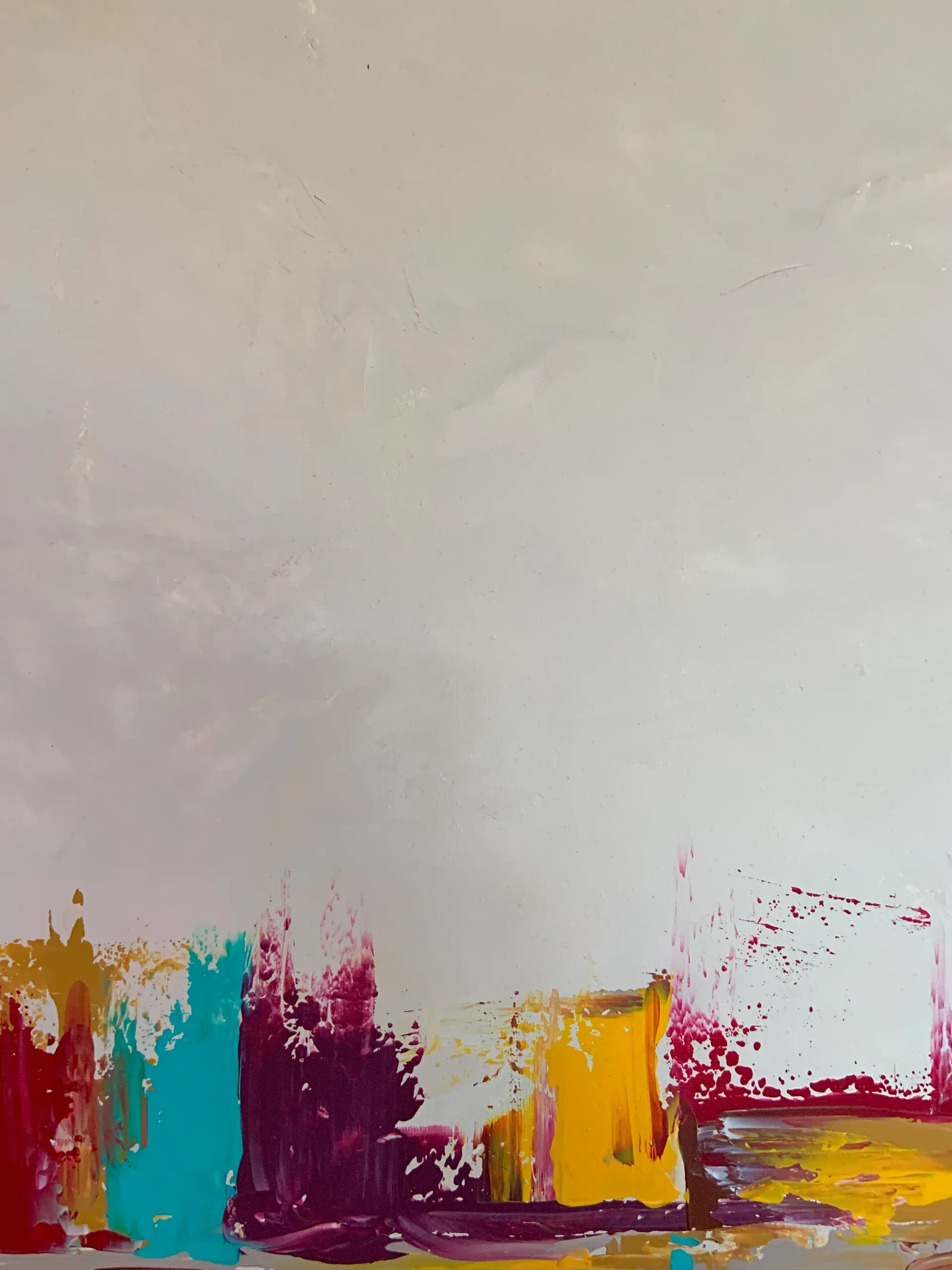 Frieden, Acryl auf Leinwand, 80 × 80 × 1.6 cm, Detailaufnahme